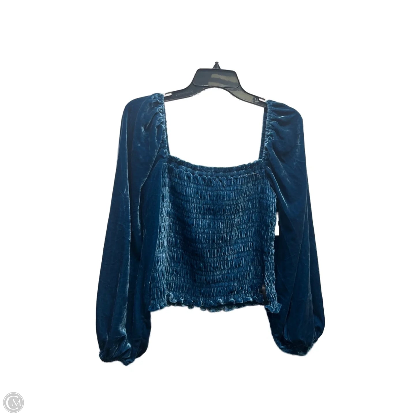 Top Long Sleeve By Anthropologie In Teal, Size: L