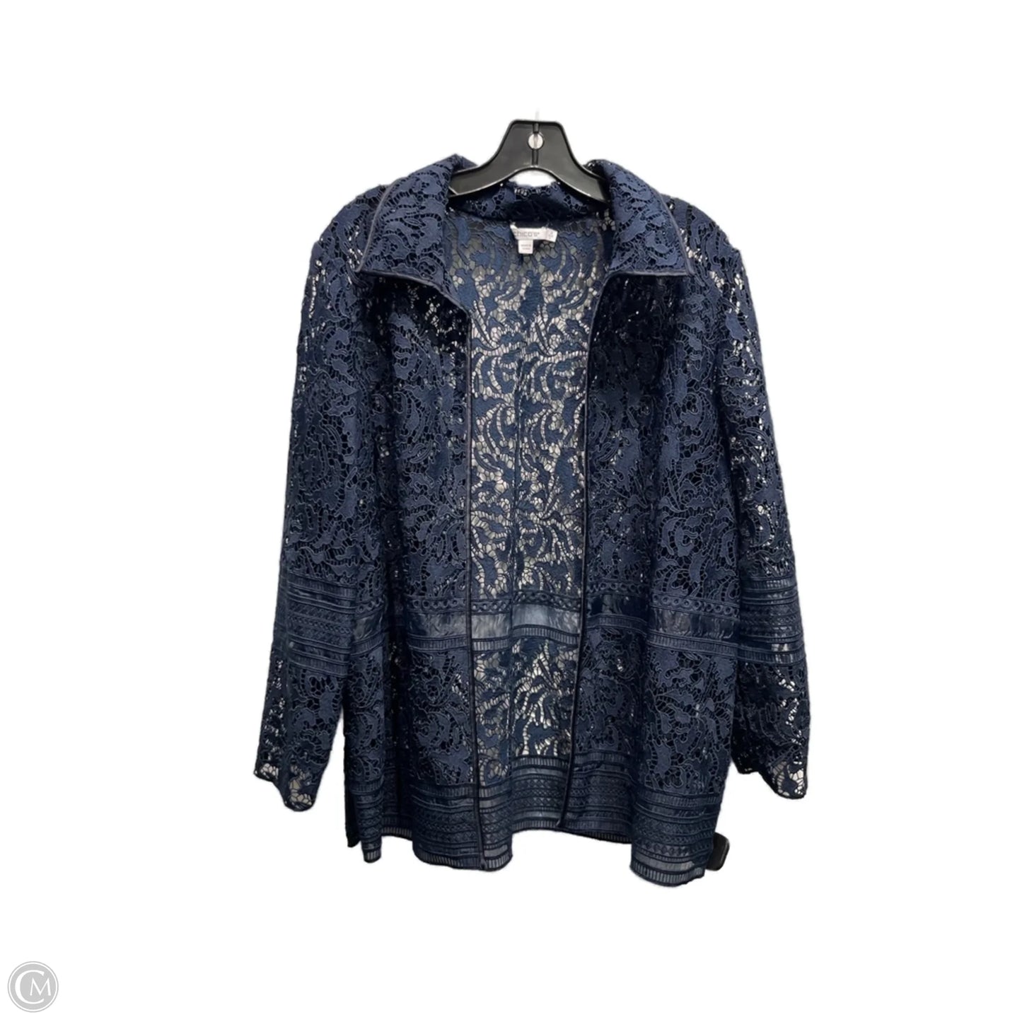 Tunic Long Sleeve By Chicos In Navy, Size: L