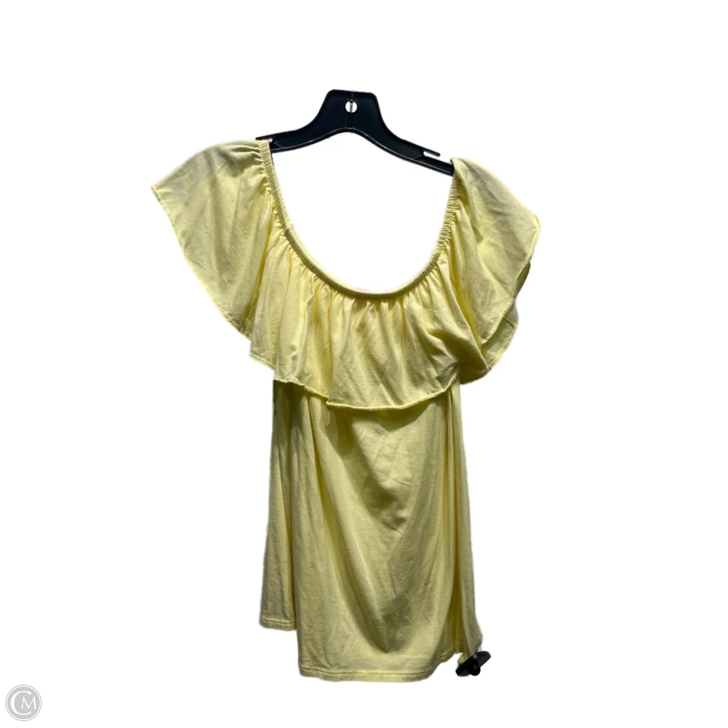 Top Short Sleeve Designer By Lilly Pulitzer In Yellow, Size: S