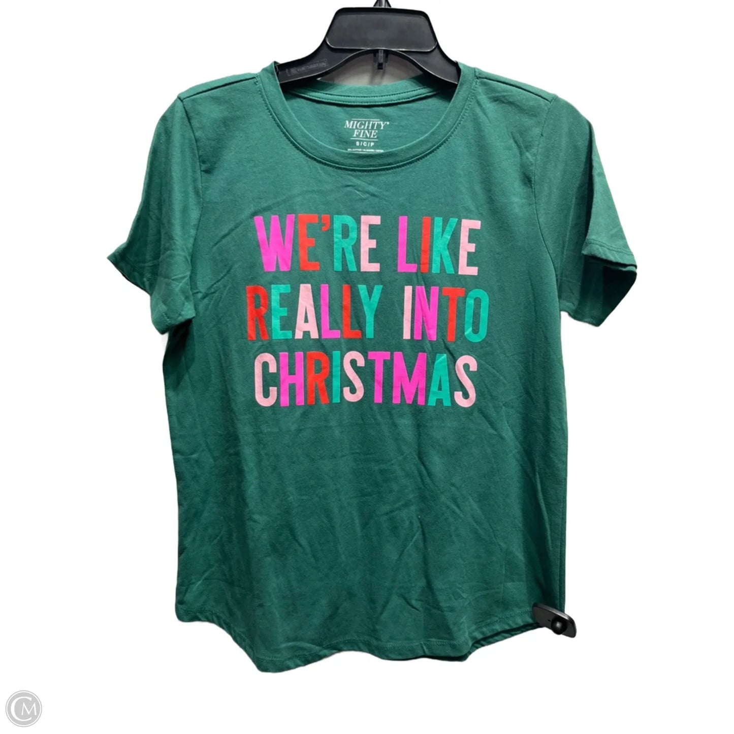 Top Short Sleeve Basic By Mighty Fine In Green & Red, Size: S