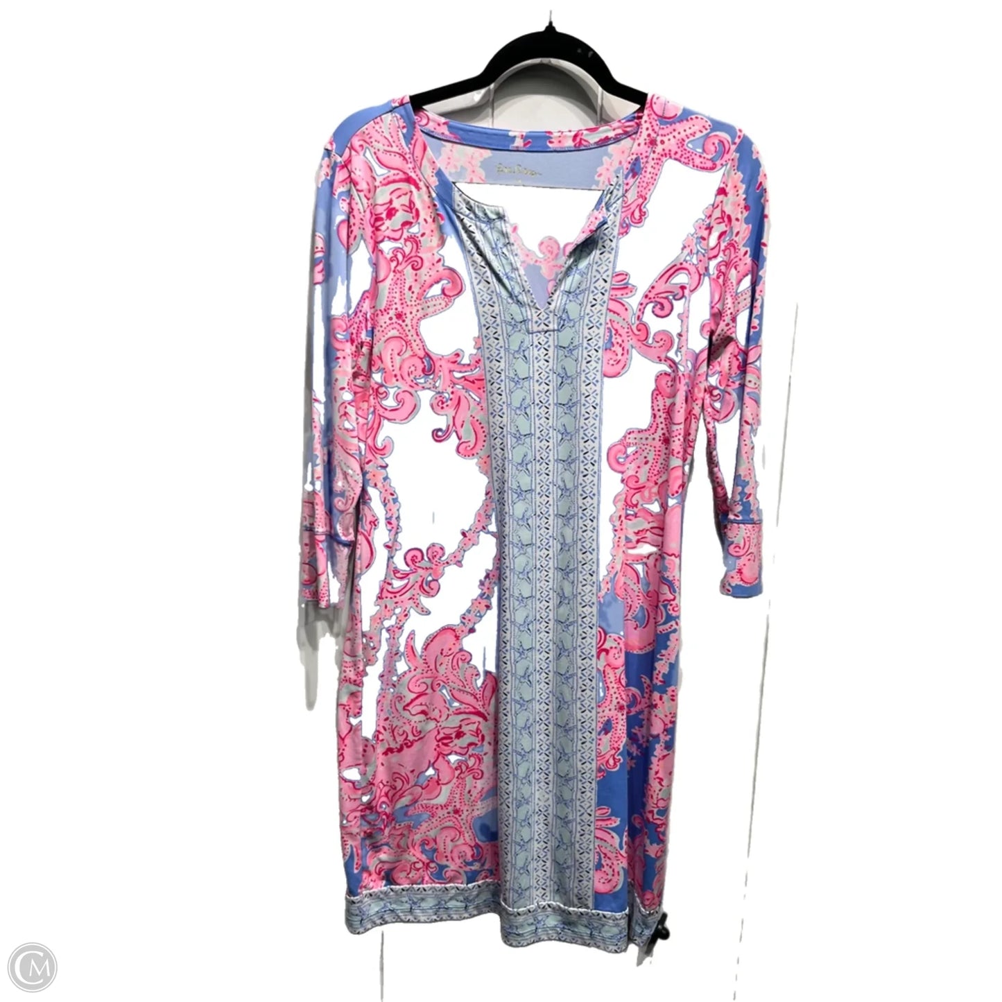 Dress Designer By Lilly Pulitzer In Blue & Pink, Size: Medium