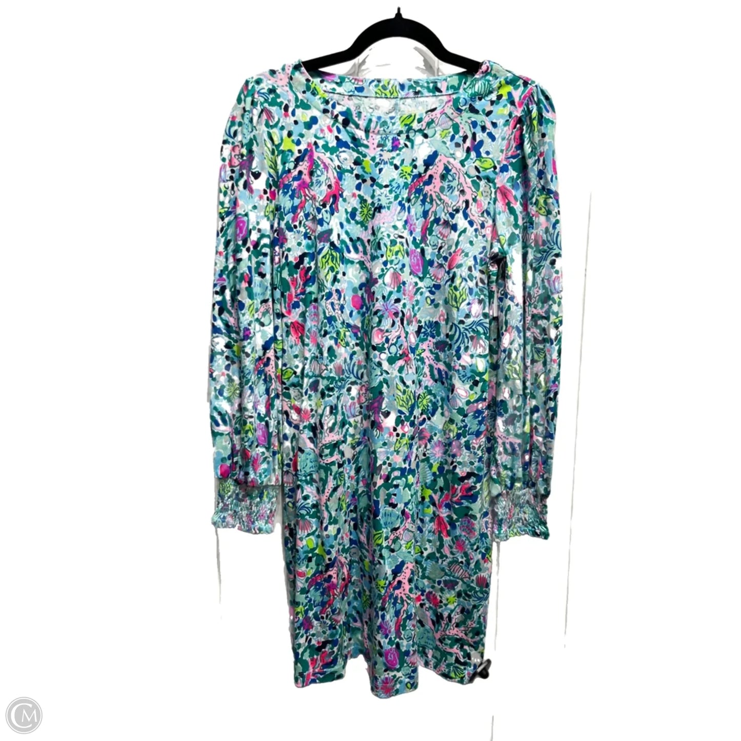 Dress Designer By Lilly Pulitzer In Blue & Green, Size: M