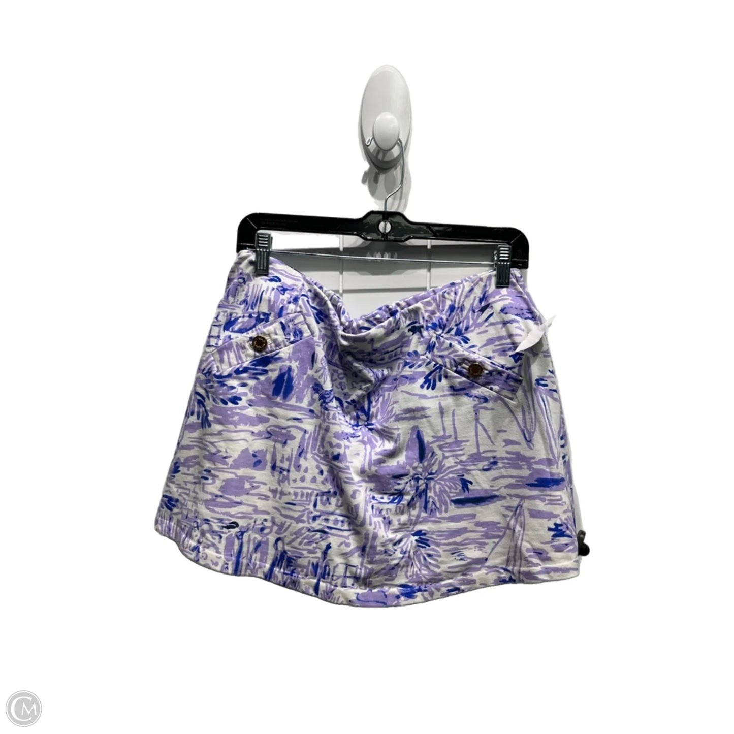 Skirt Designer By Lilly Pulitzer In Purple & White, Size: L