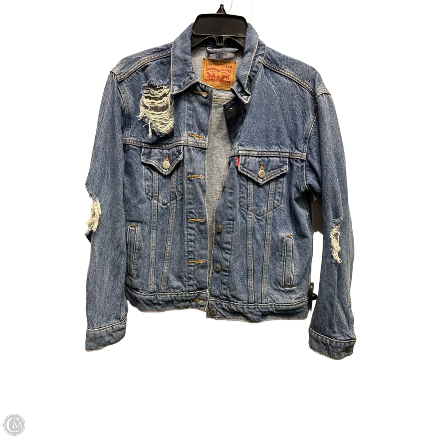 Jacket Denim By Levis In Blue Denim, Size: Xs