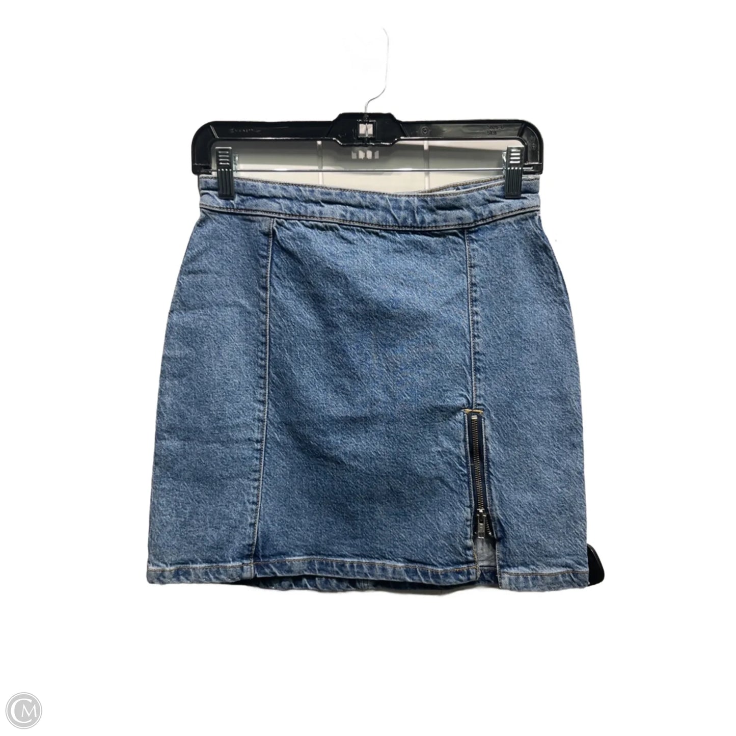 Skirt Mini & Short By Free People In Blue Denim, Size: 8
