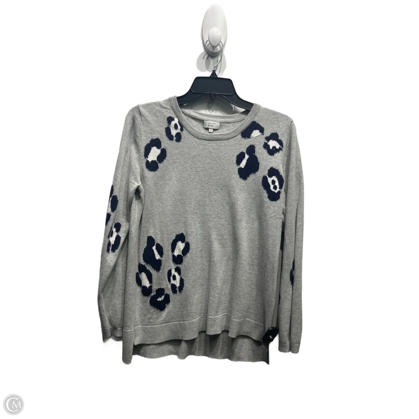 Sweater By Crown And Ivy In Blue & Grey, Size: M