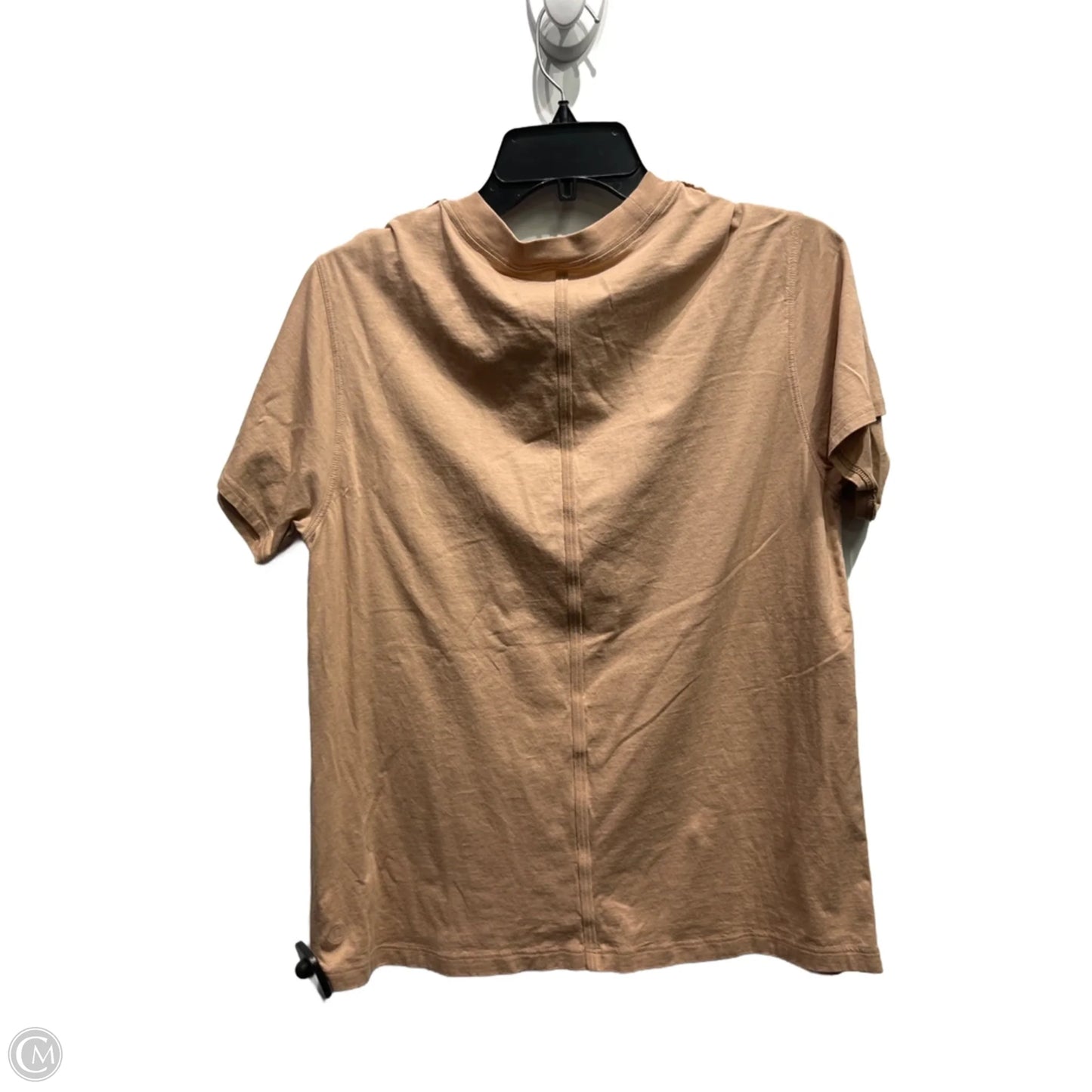 Athletic Top Short Sleeve By Lululemon In Tan, Size: M