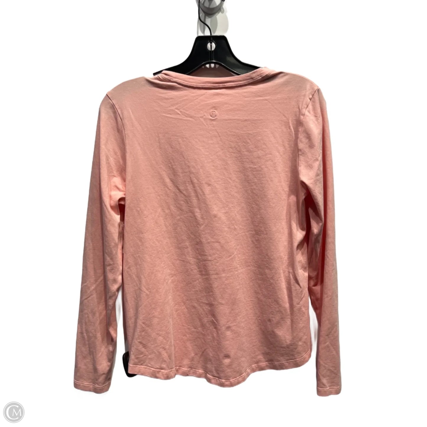 Athletic Top Long Sleeve Collar By Lululemon In Peach, Size: M