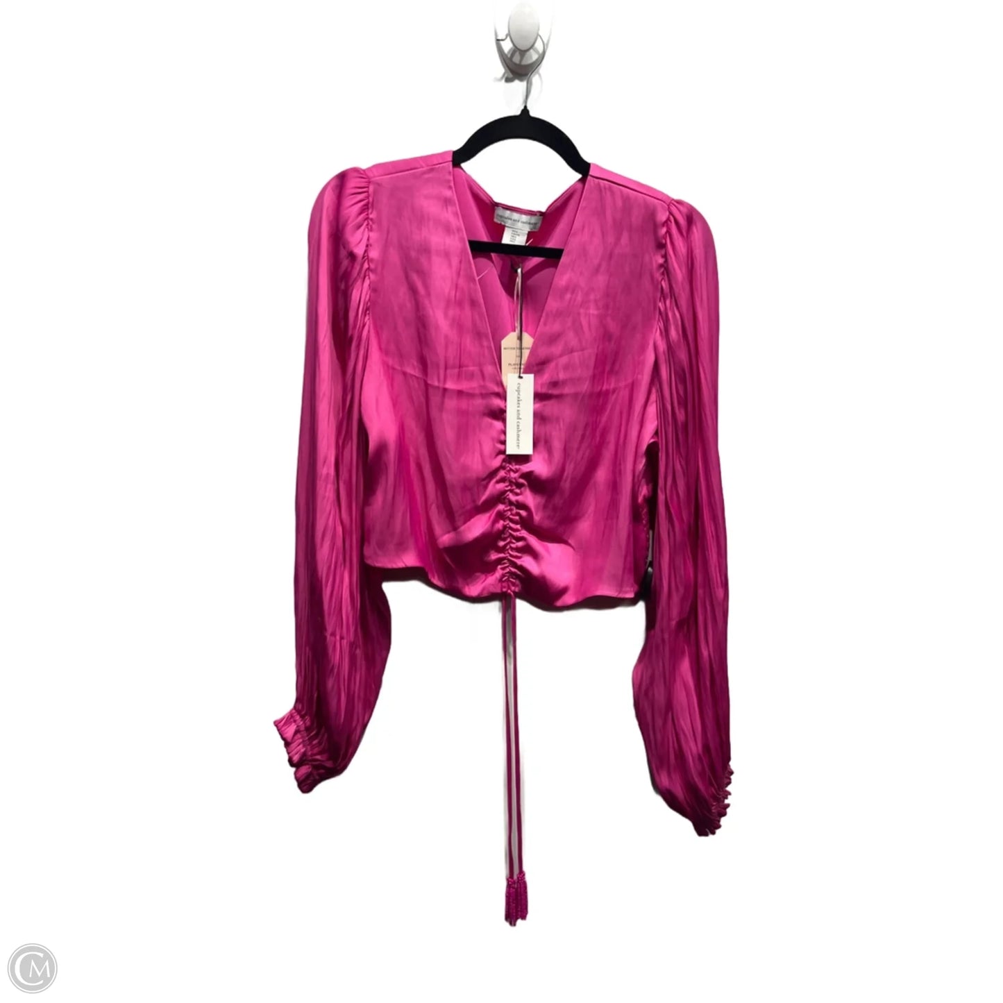 Blouse Long Sleeve By Cupcakes And Cashmere In Pink, Size: L