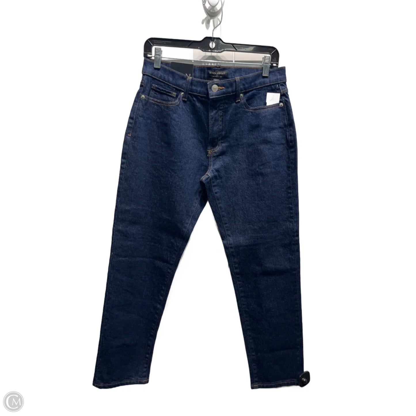 Jeans Straight By Banana Republic In Blue Denim, Size: 4