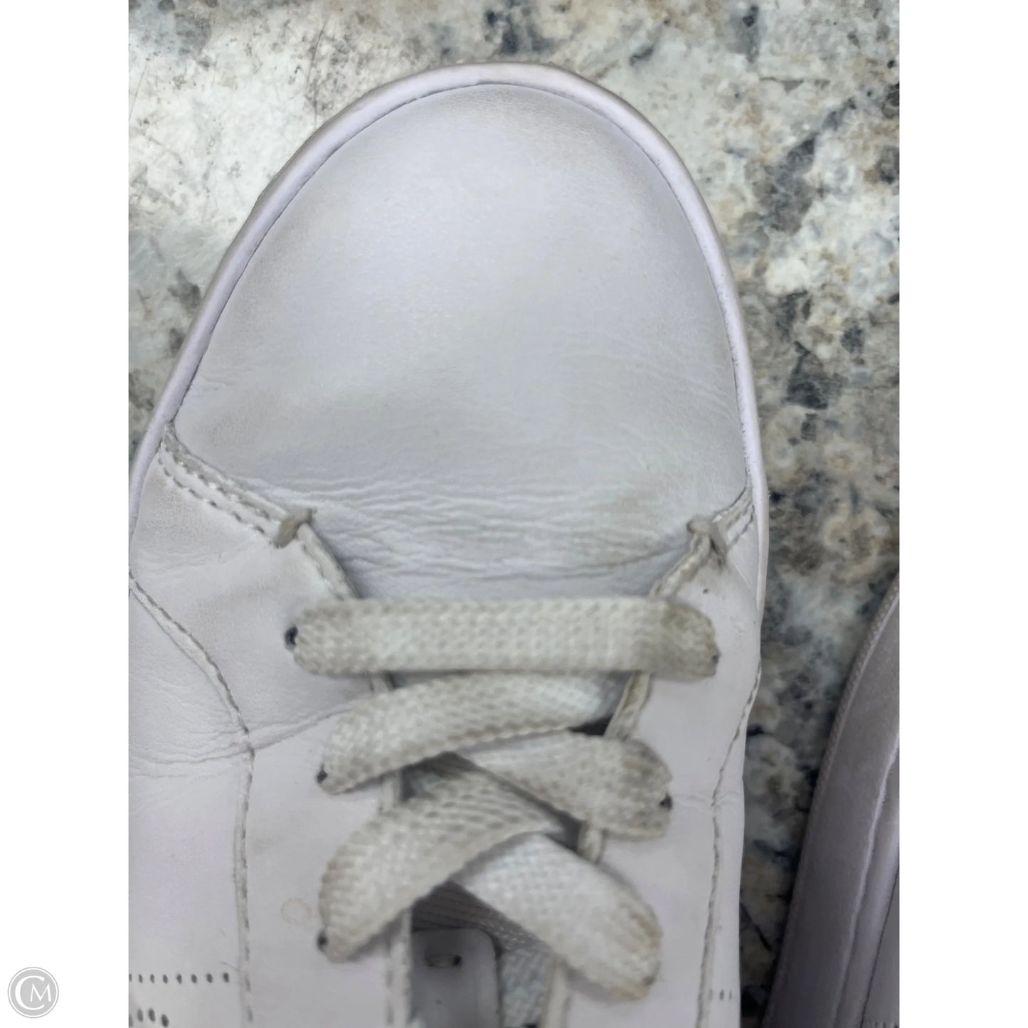 Shoes Designer By Coach In Blue & White, Size: 7