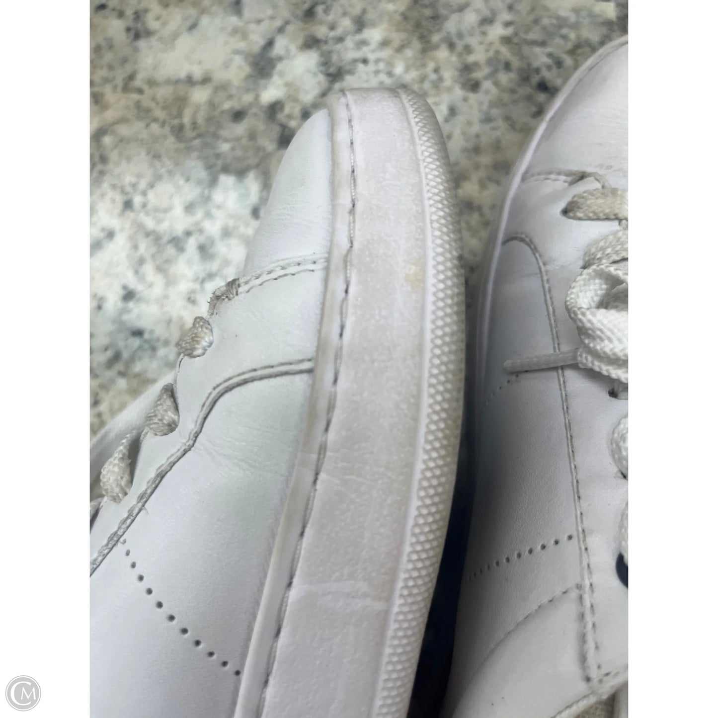 Shoes Designer By Coach In Blue & White, Size: 7