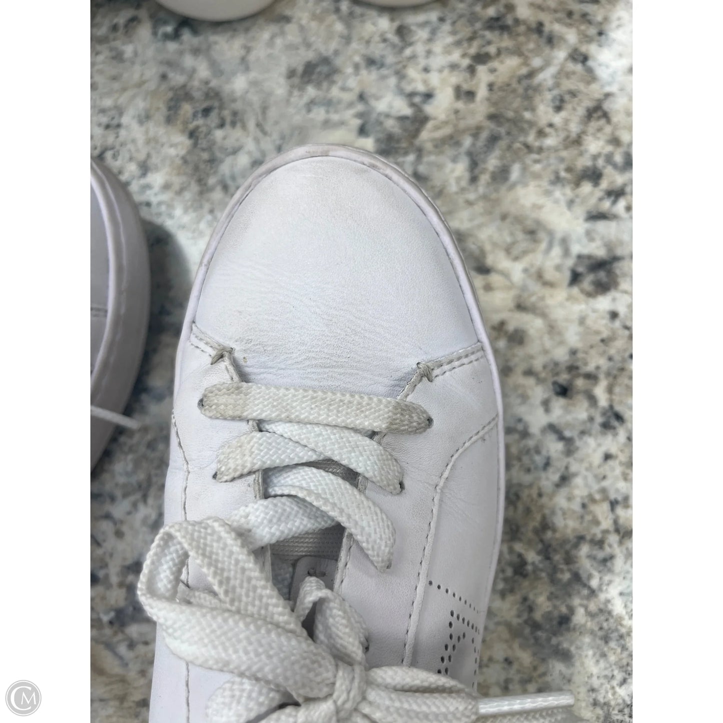 Shoes Designer By Coach In Blue & White, Size: 7