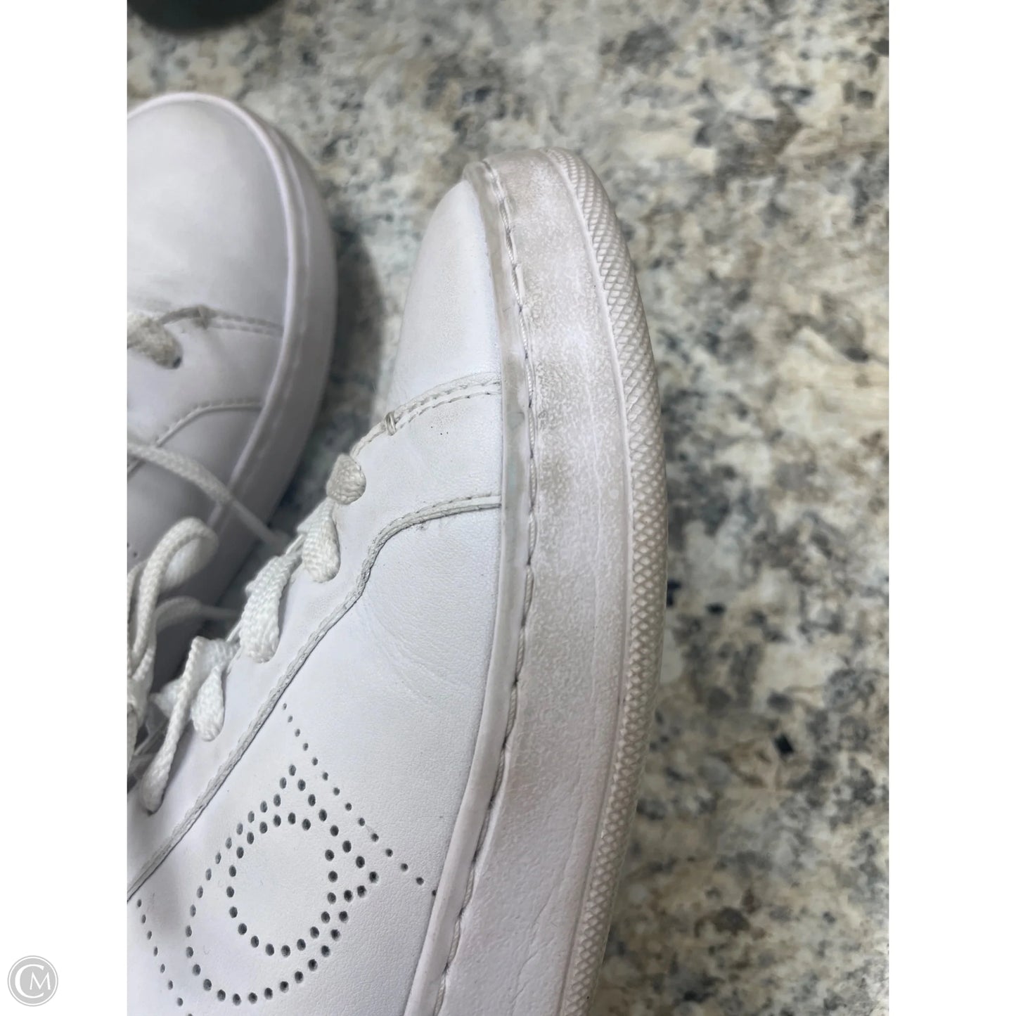 Shoes Designer By Coach In Blue & White, Size: 7