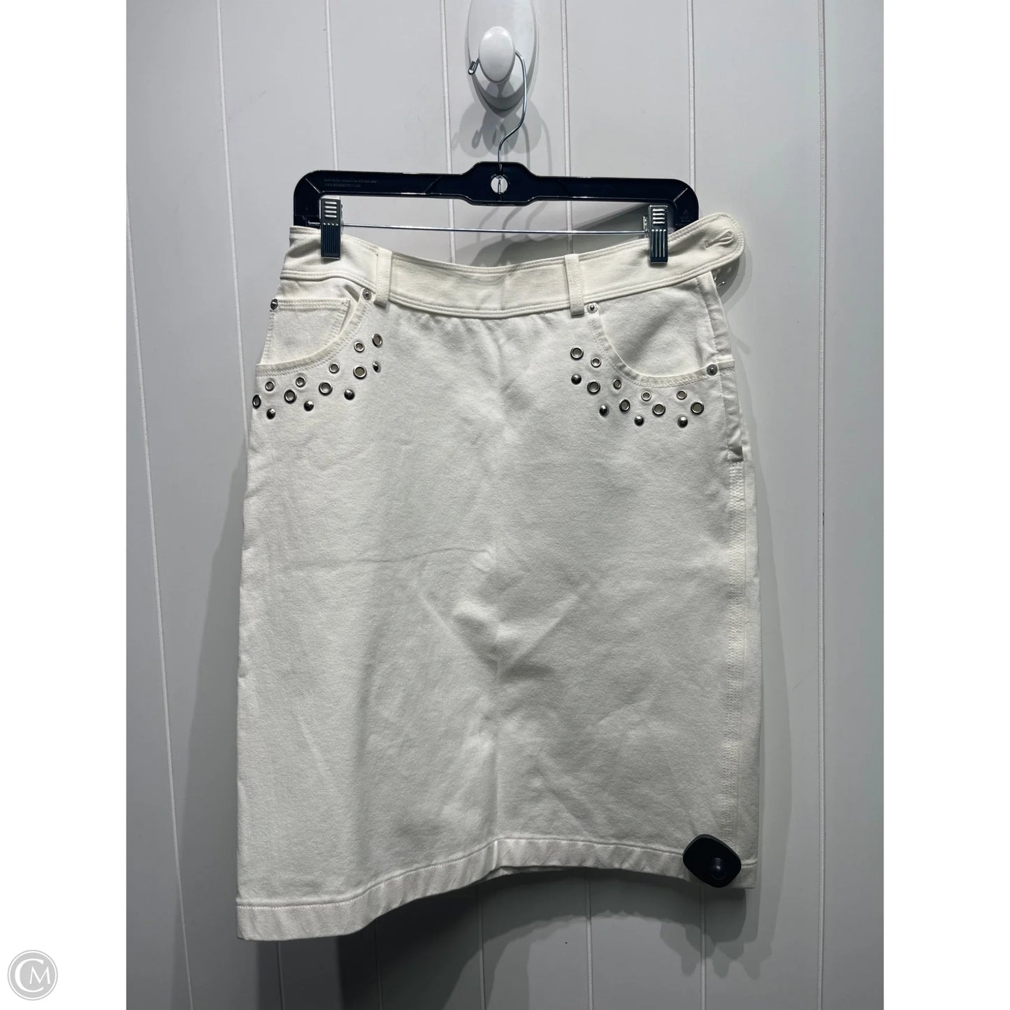 Skirt Luxury Designer By St John Collection In White, Size: 8