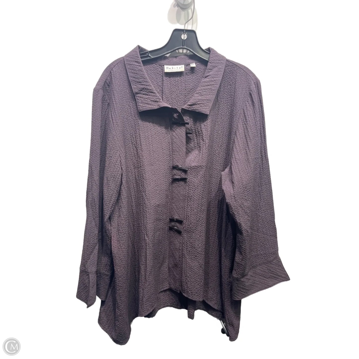 Top Long Sleeve By Habitat In Grey, Size: L
