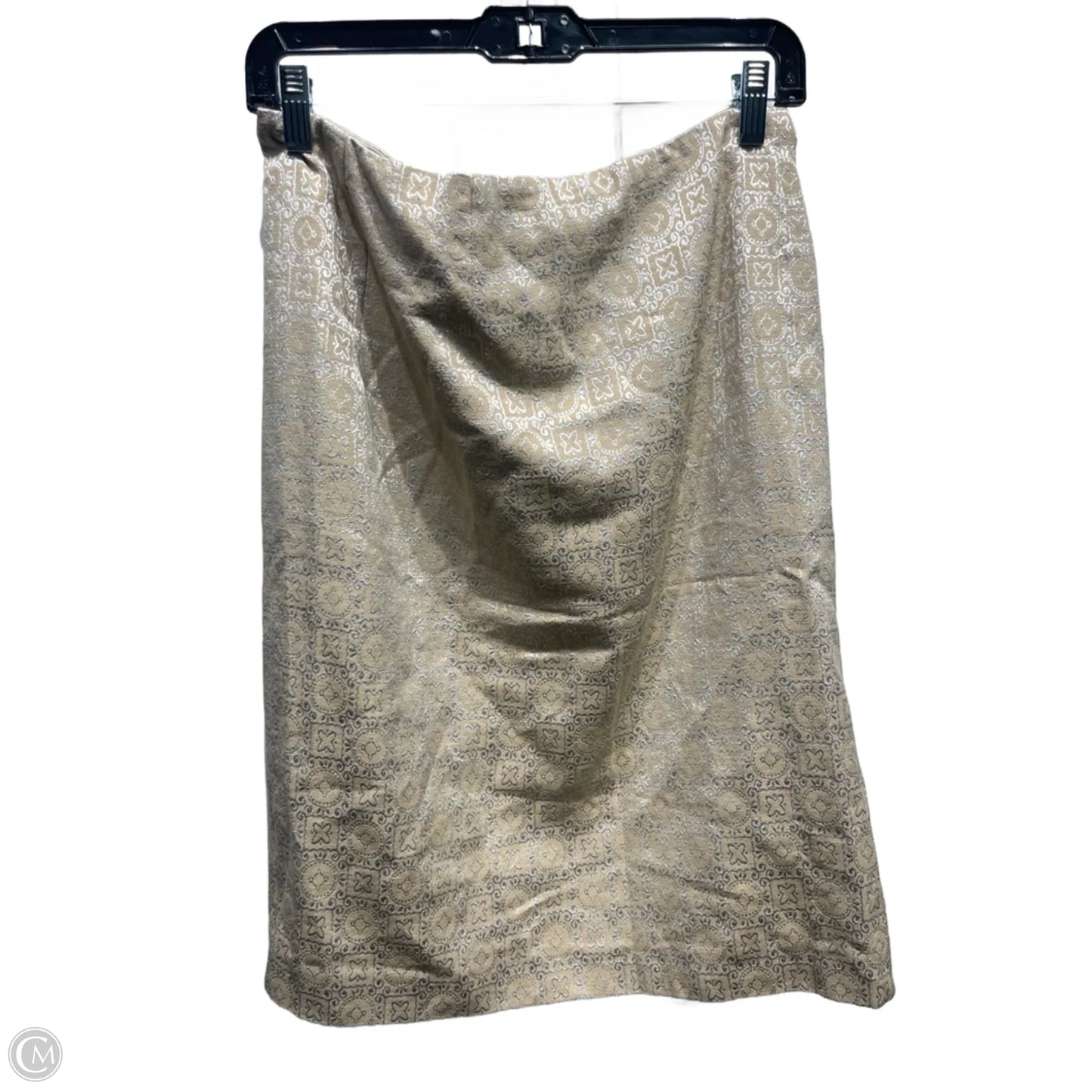 Skirt Designer By Carolina Herrera In Cream & Silver, Size: 10