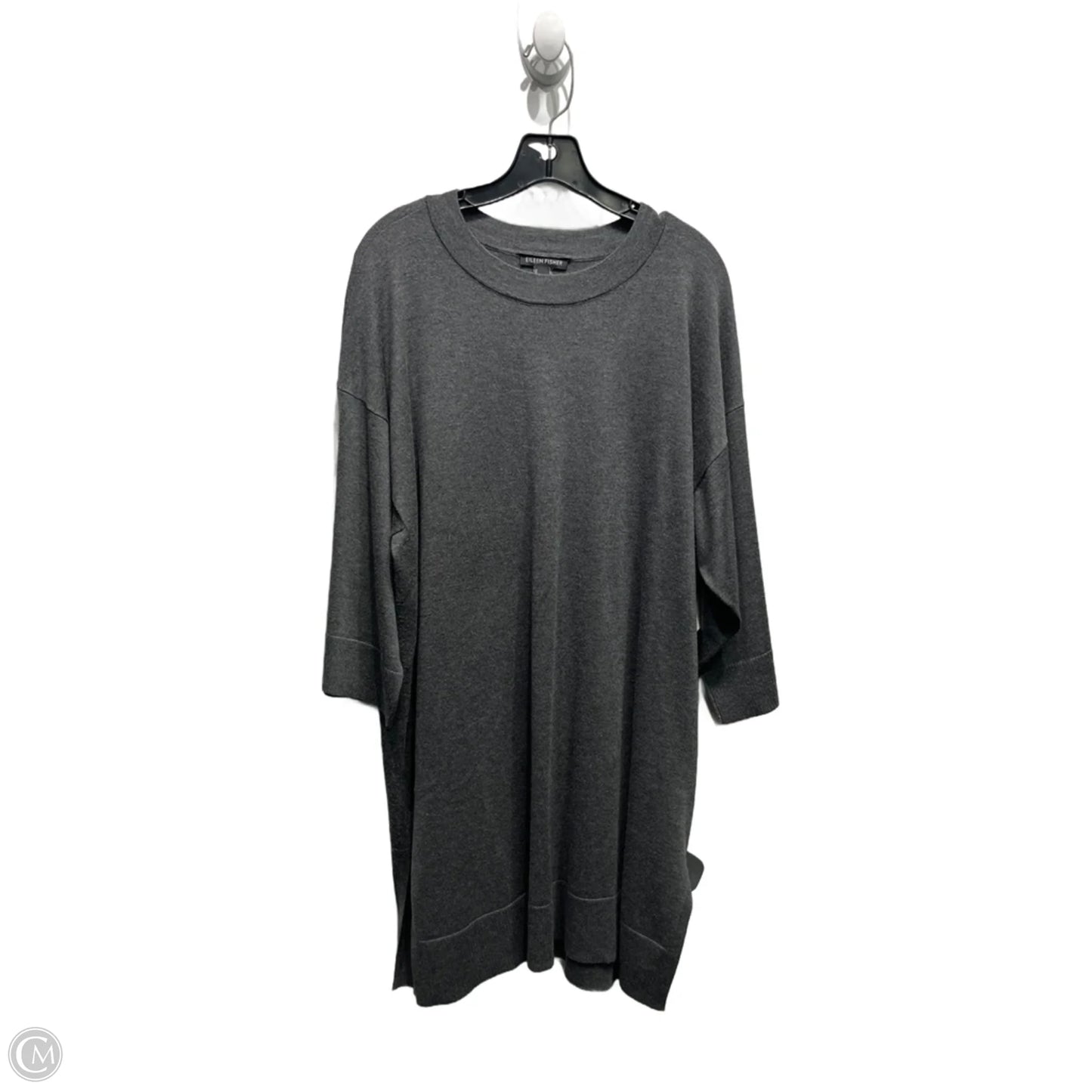 Tunic Long Sleeve By Eileen Fisher In Grey, Size: M