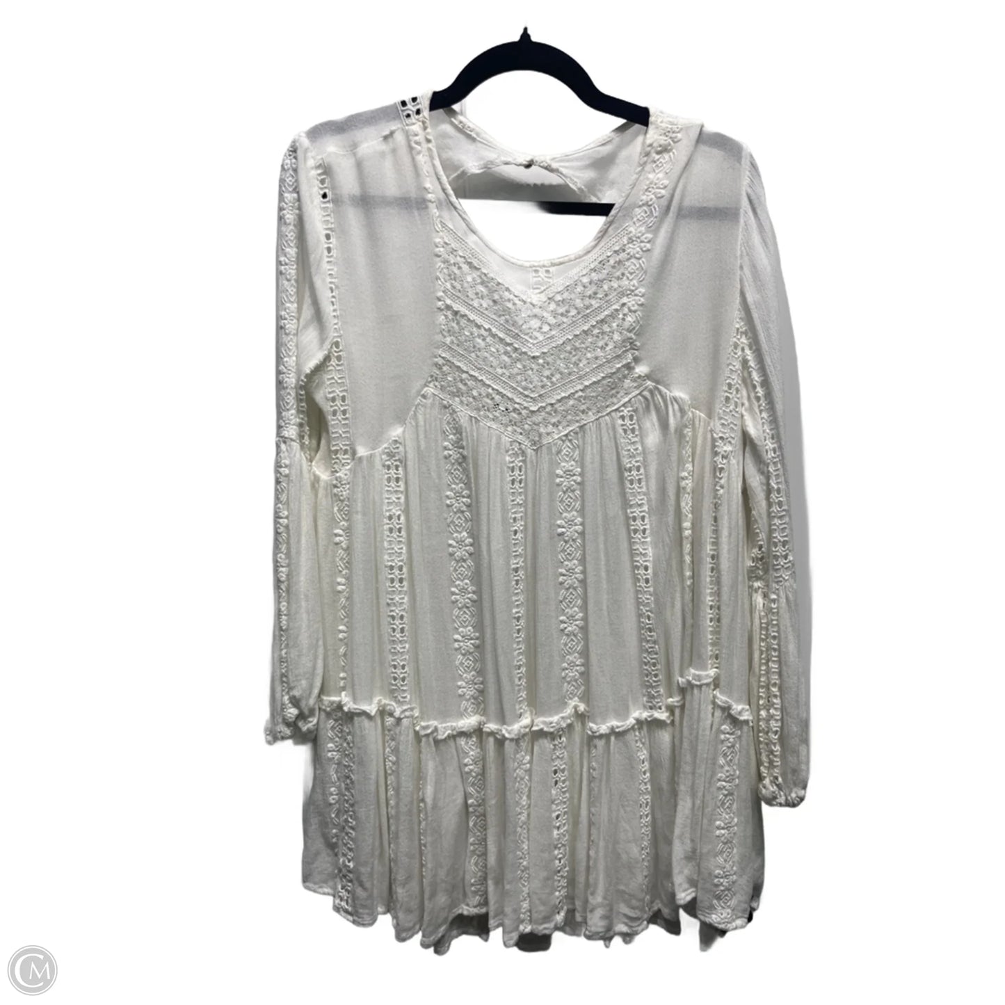 Tunic Long Sleeve By Free People In White, Size: S