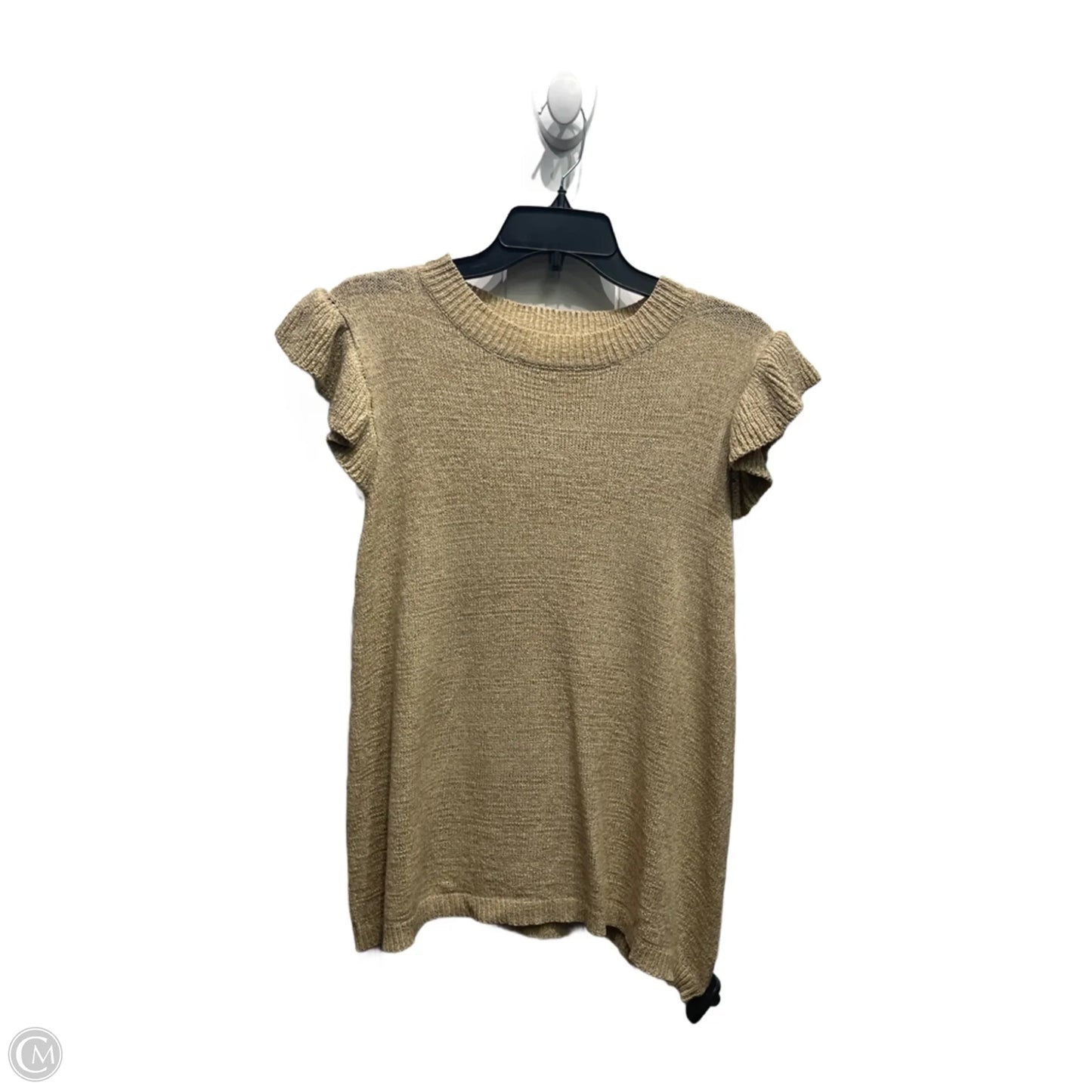 Top Short Sleeve By Jodifl In Tan, Size: S