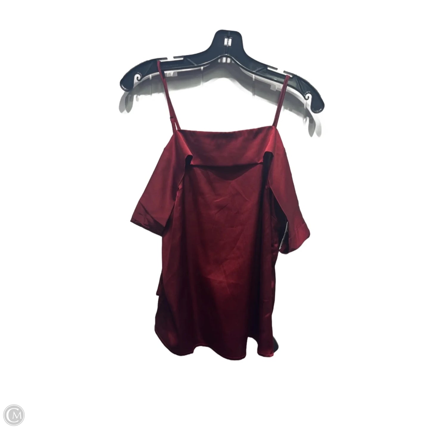 Blouse Short Sleeve By Miami In Maroon, Size: M