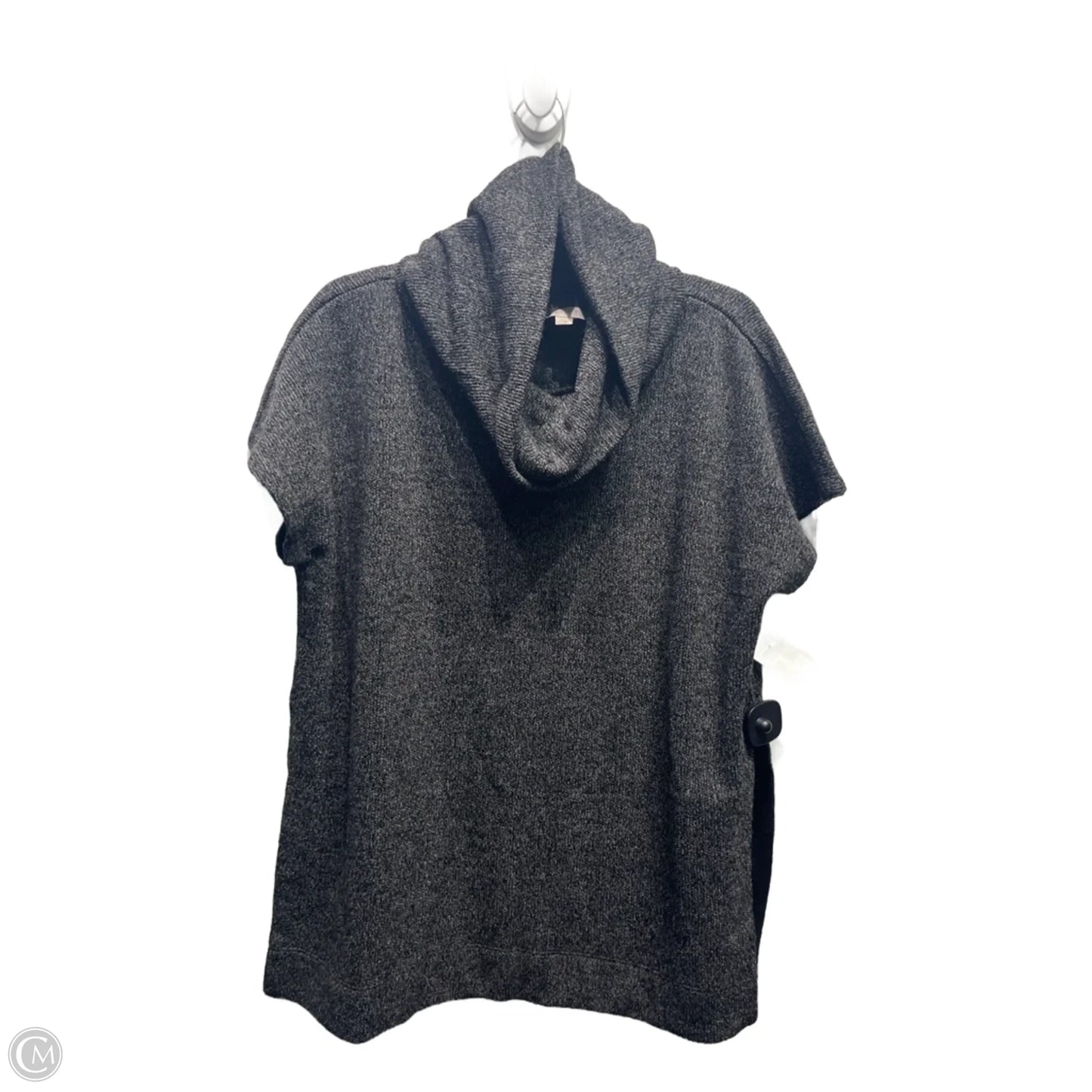 Sweater Short Sleeve By Loft In Grey, Size: M