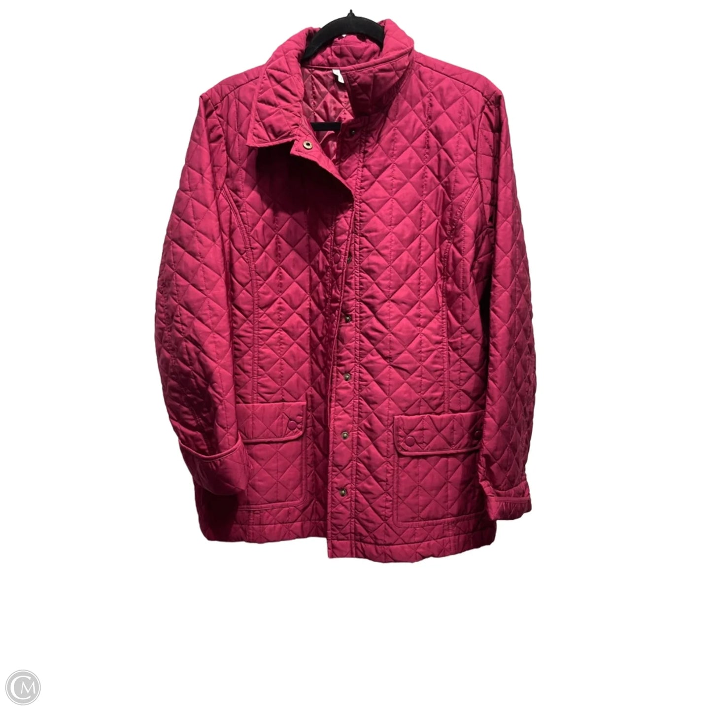 Jacket Puffer & Quilted By Joan Rivers In Maroon, Size: Xl