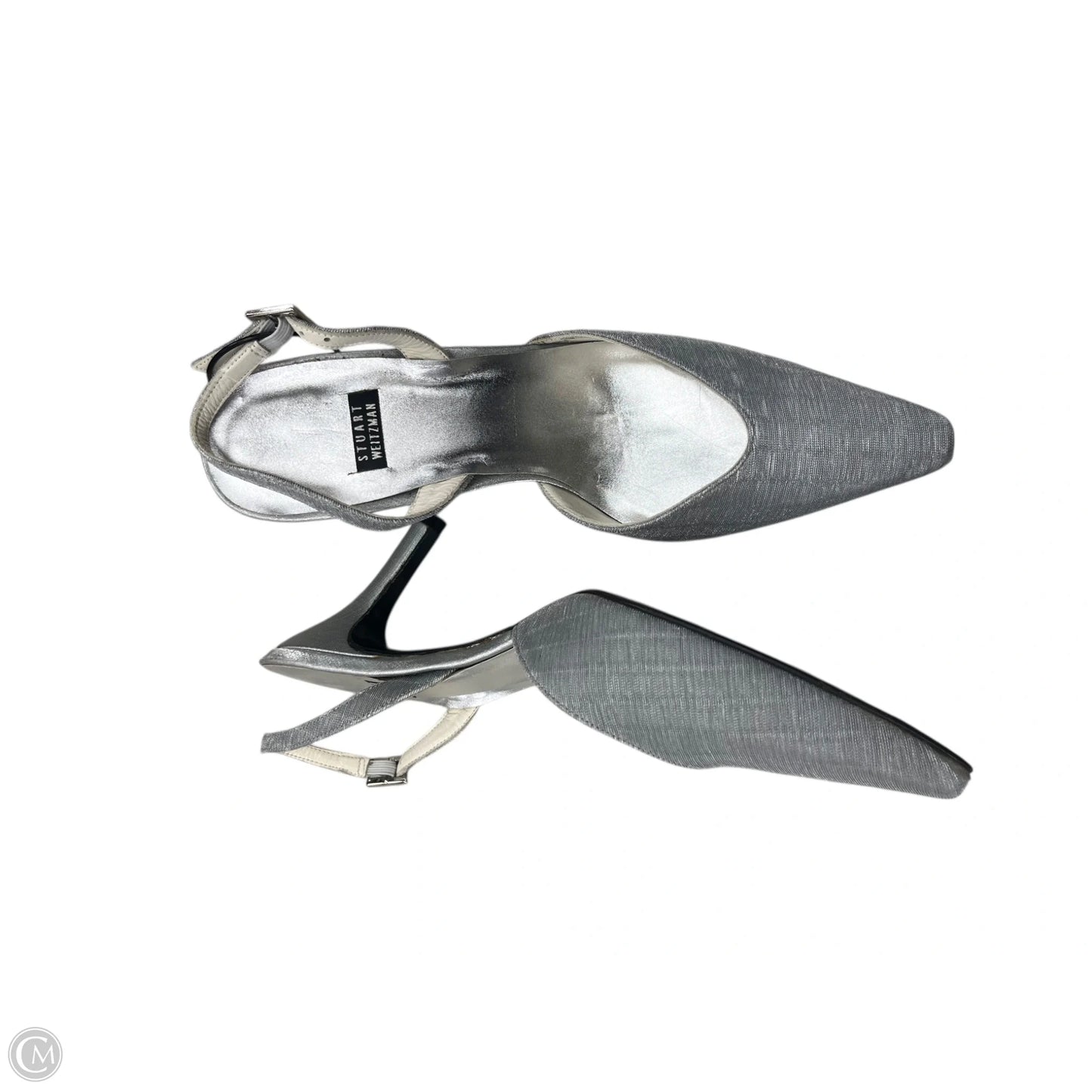 Shoes Designer By Stuart Weitzman In Silver, Size: 7