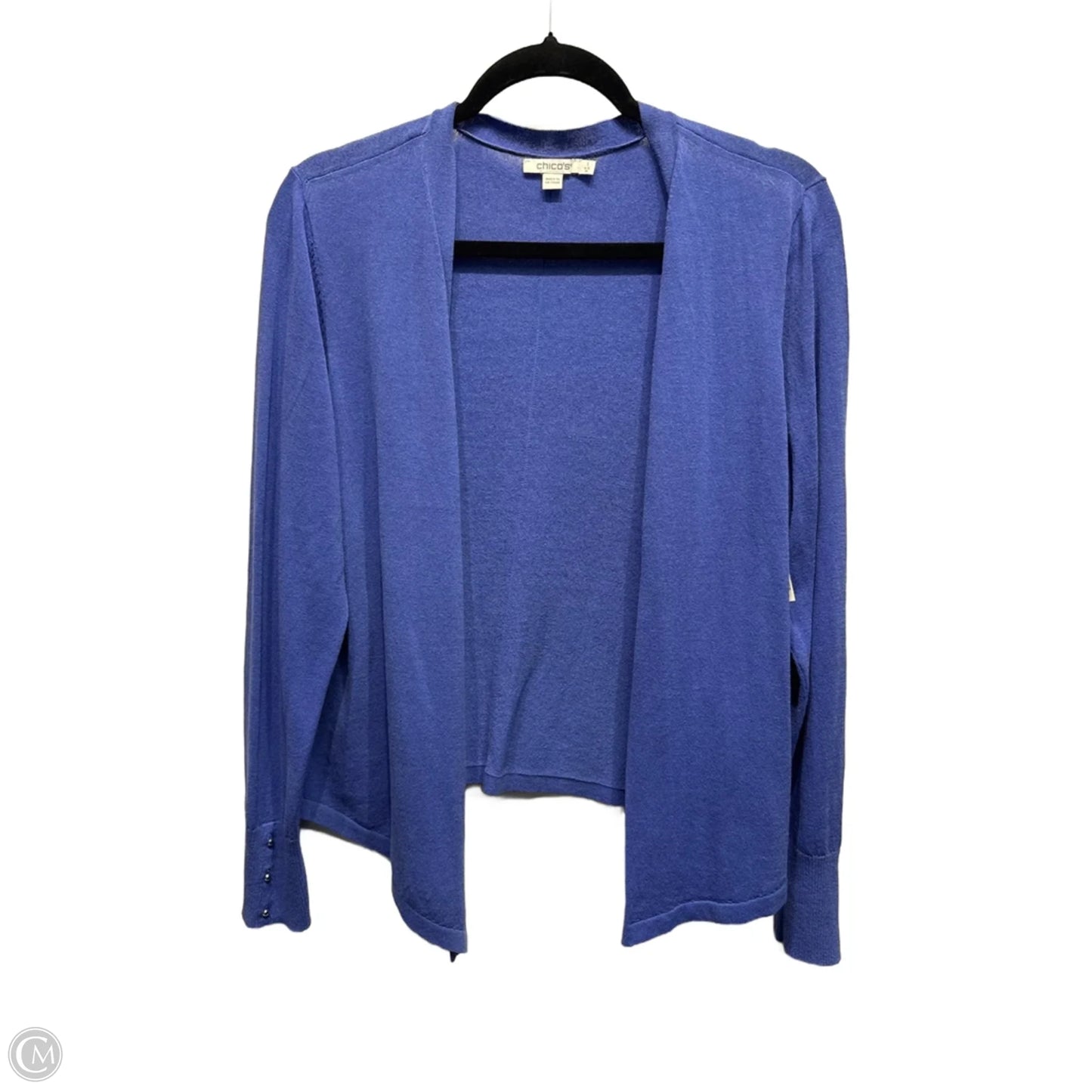 Sweater Cardigan By Chicos In Blue, Size: M