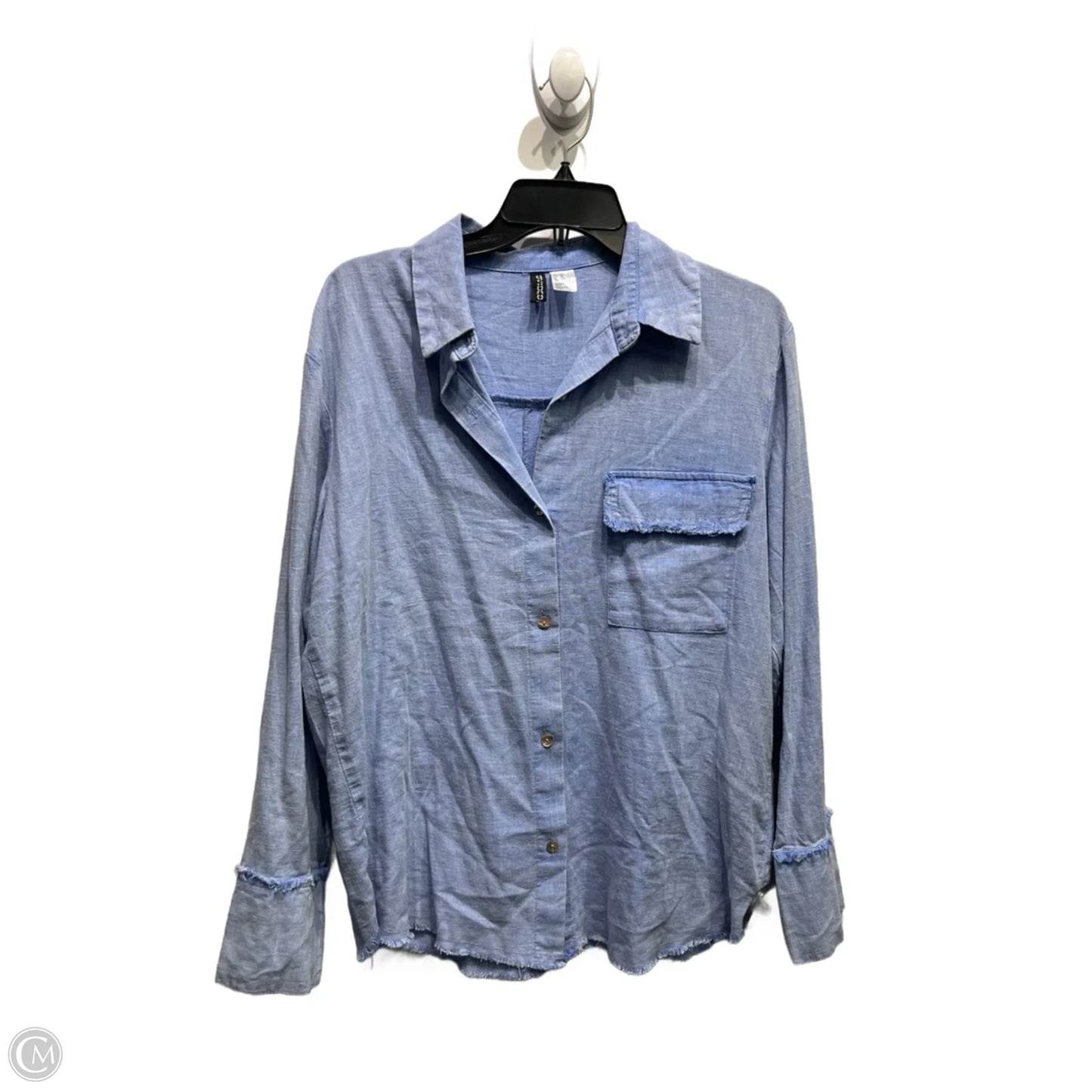 Top Long Sleeve By Divided In Blue, Size: Xs