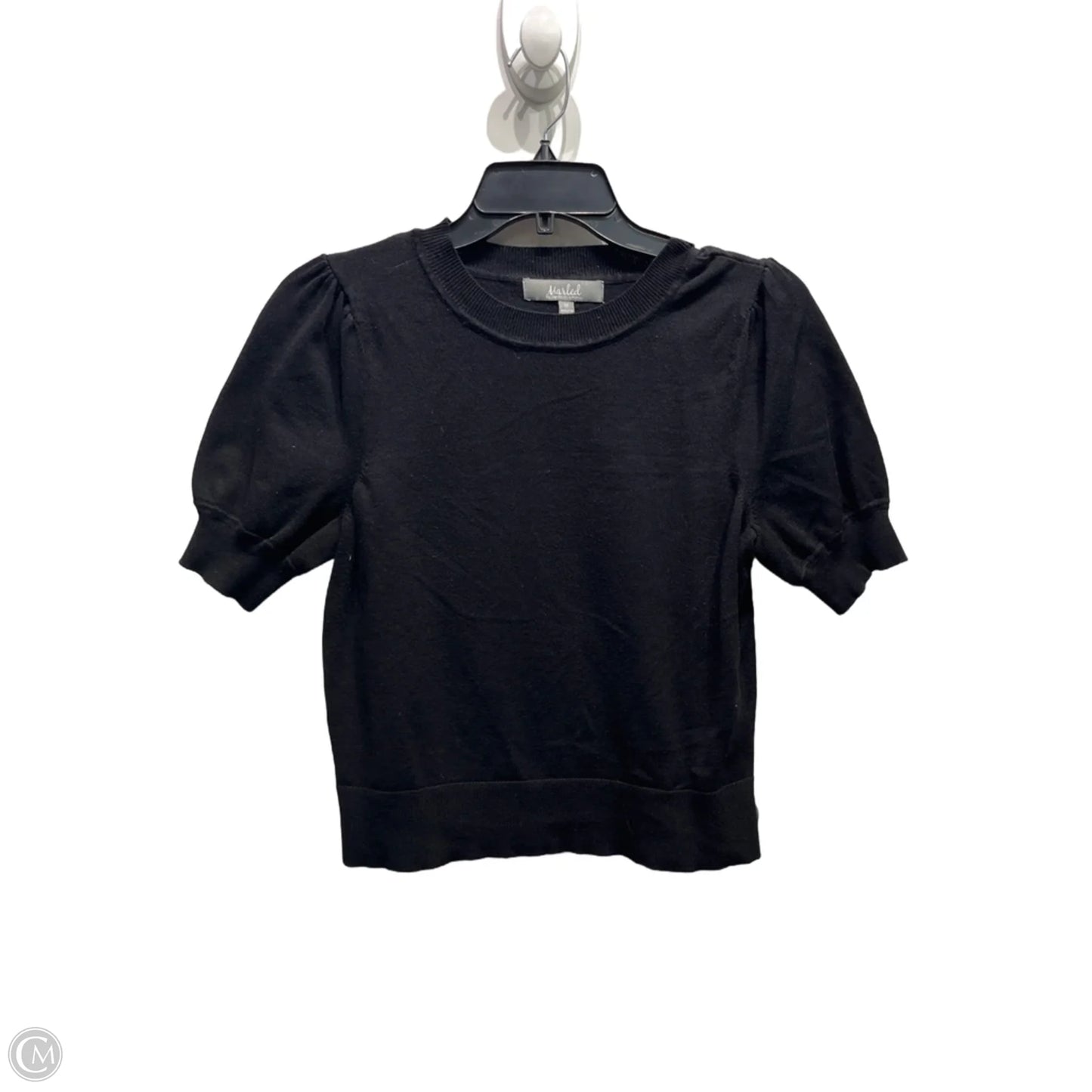 Top Short Sleeve By Marled In Black, Size: M