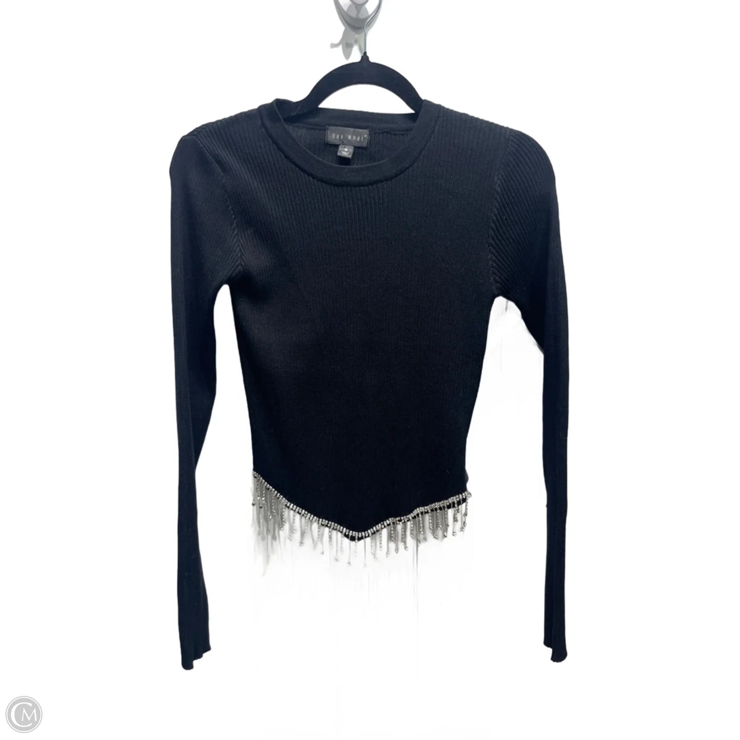 Top Long Sleeve By Say What In Black, Size: M