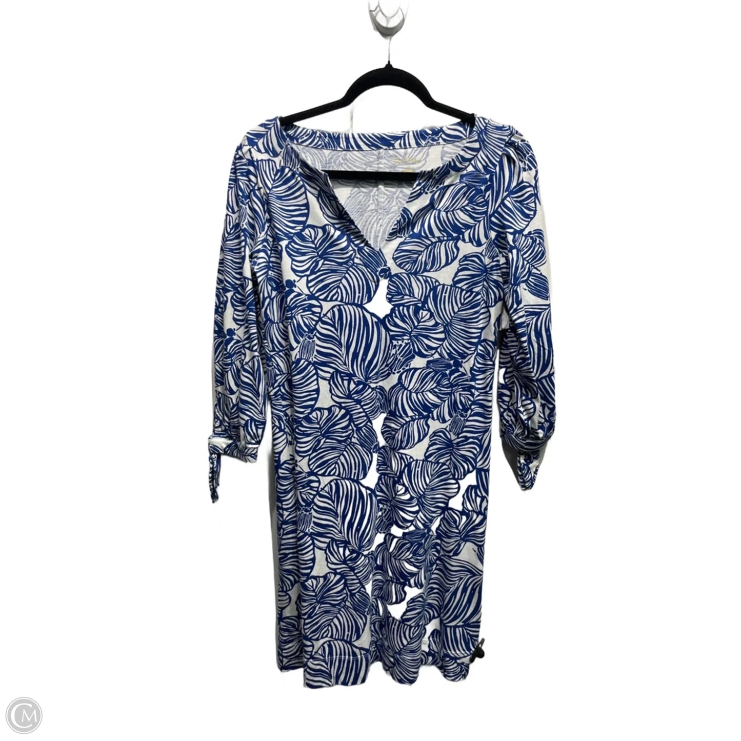 Dress Designer By Lilly Pulitzer In Blue & White, Size: M