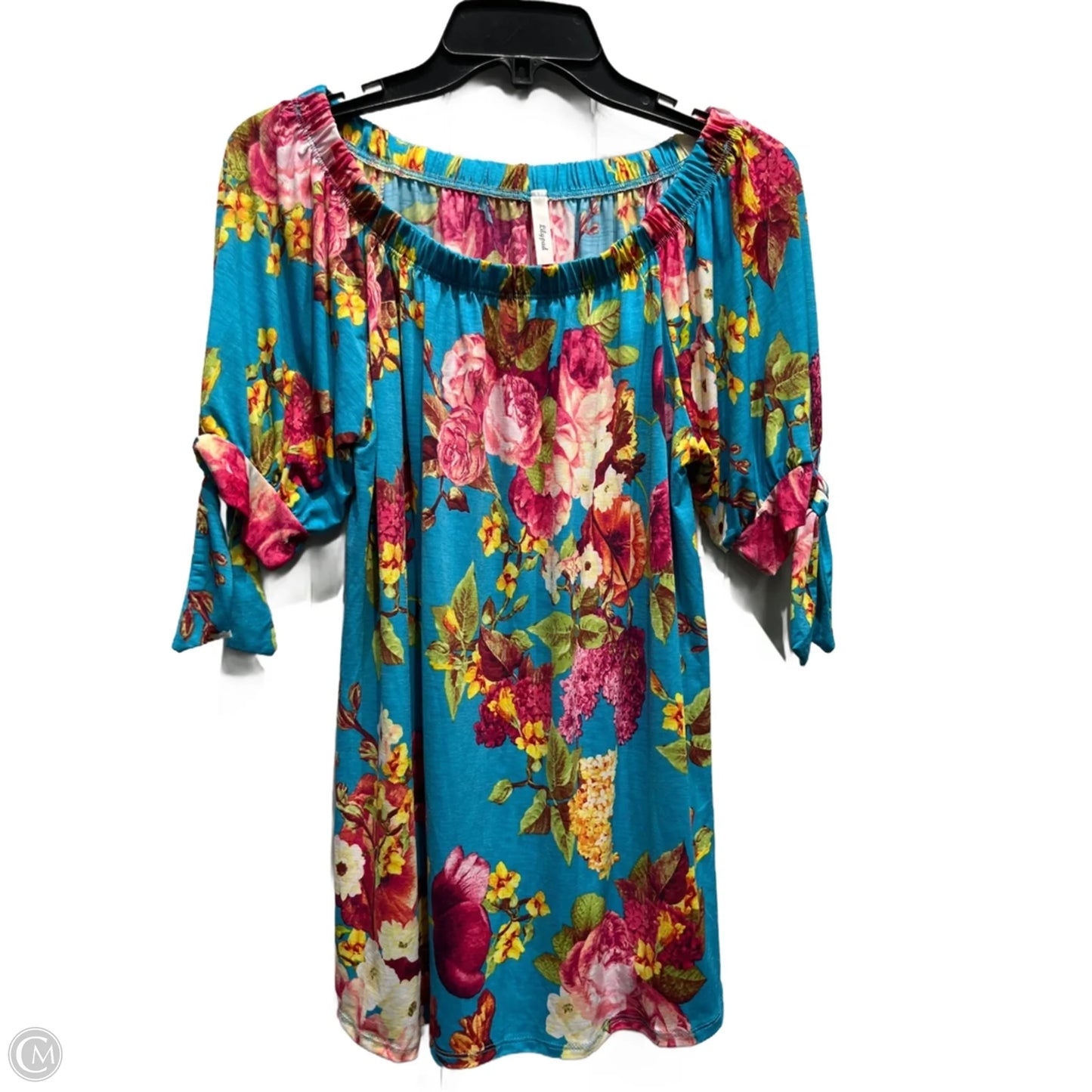 Top Short Sleeve By lilypad In Blue & Pink, Size: S