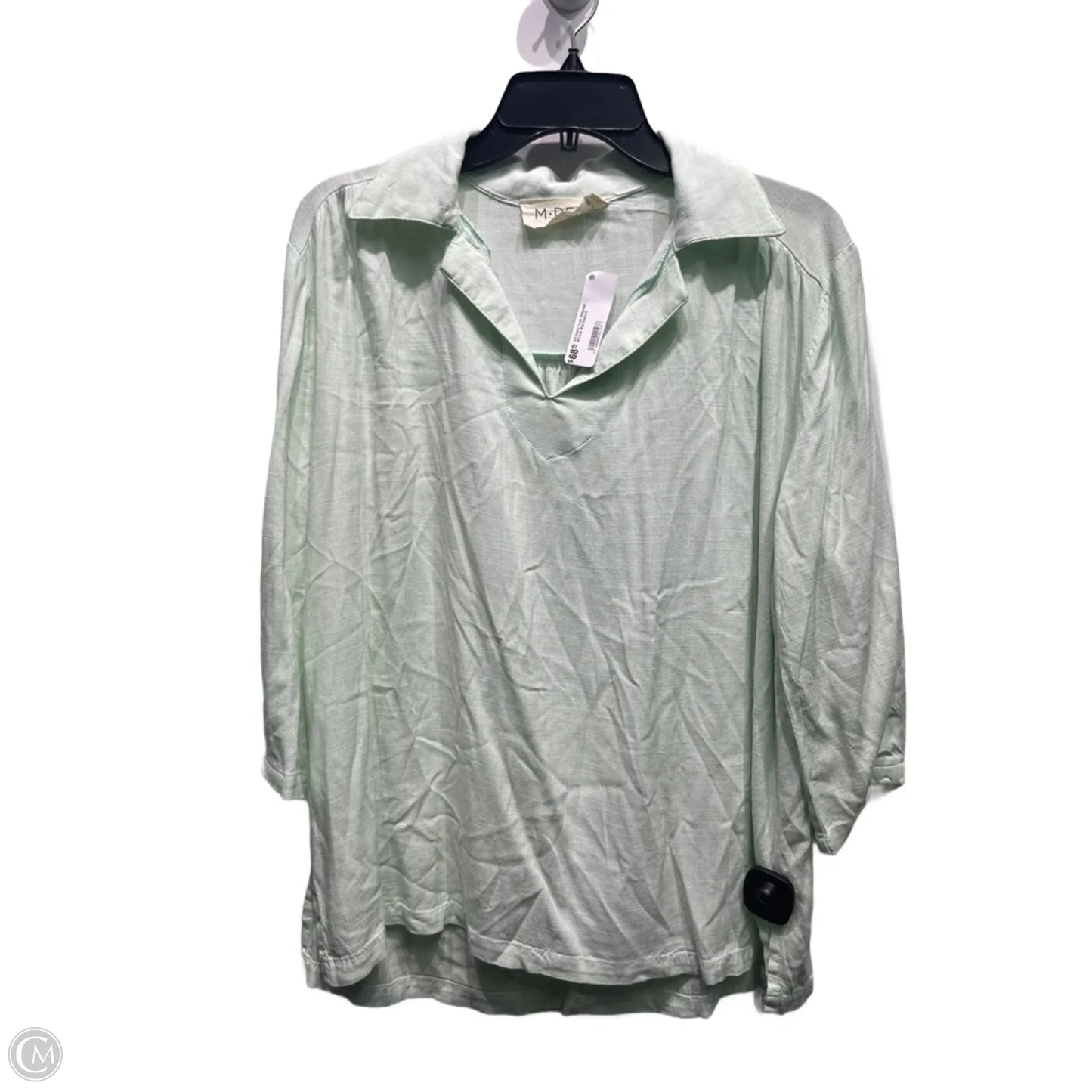 Top Long Sleeve By m rena In Green, Size: S