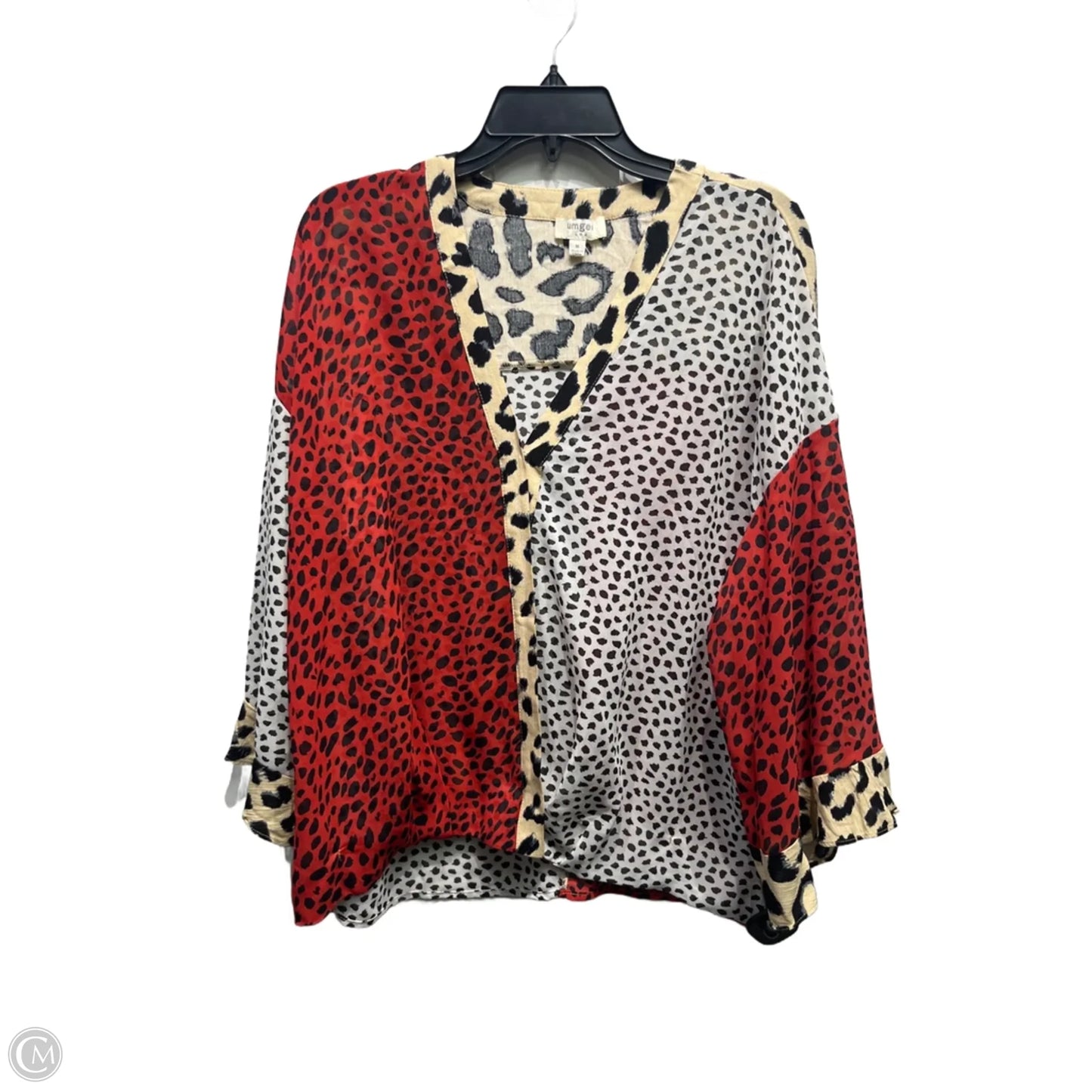 Top Long Sleeve By Umgee In Black & Red, Size: M