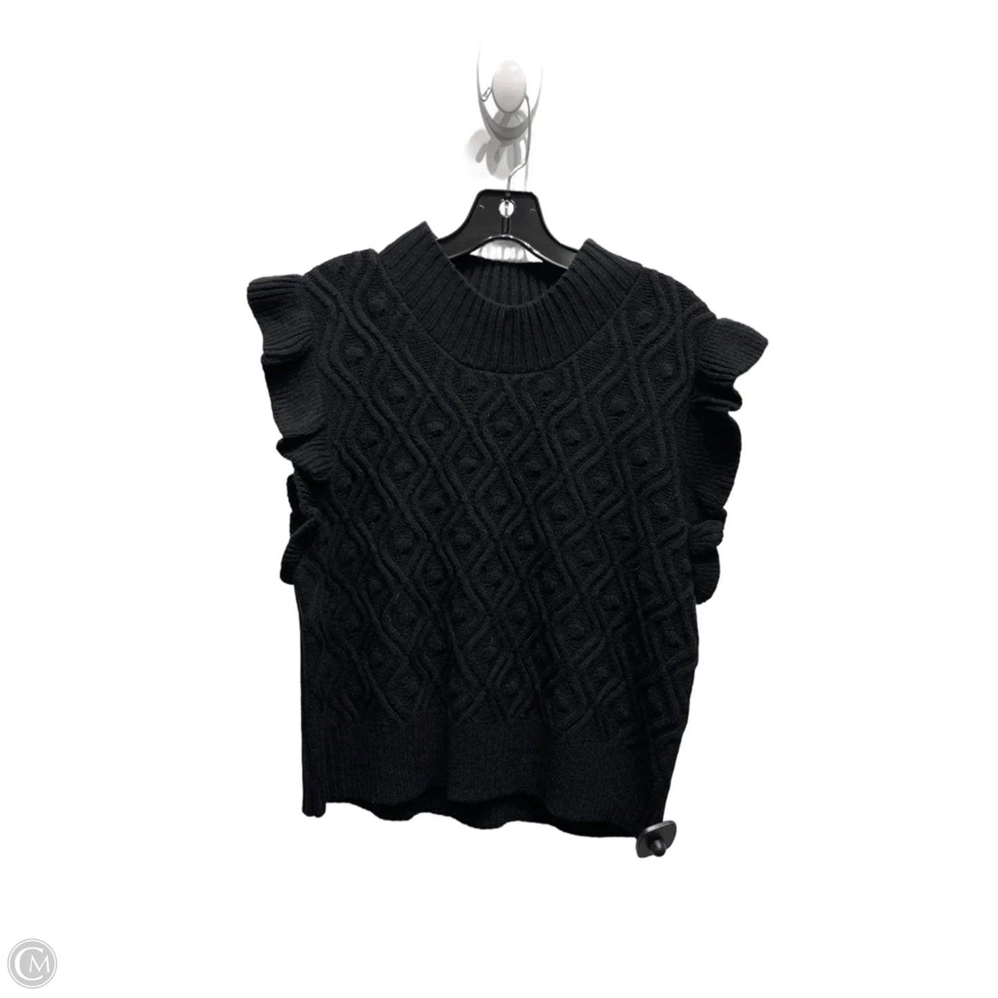 Sweater Short Sleeve By Celebrity Pink In Black, Size: Xxl