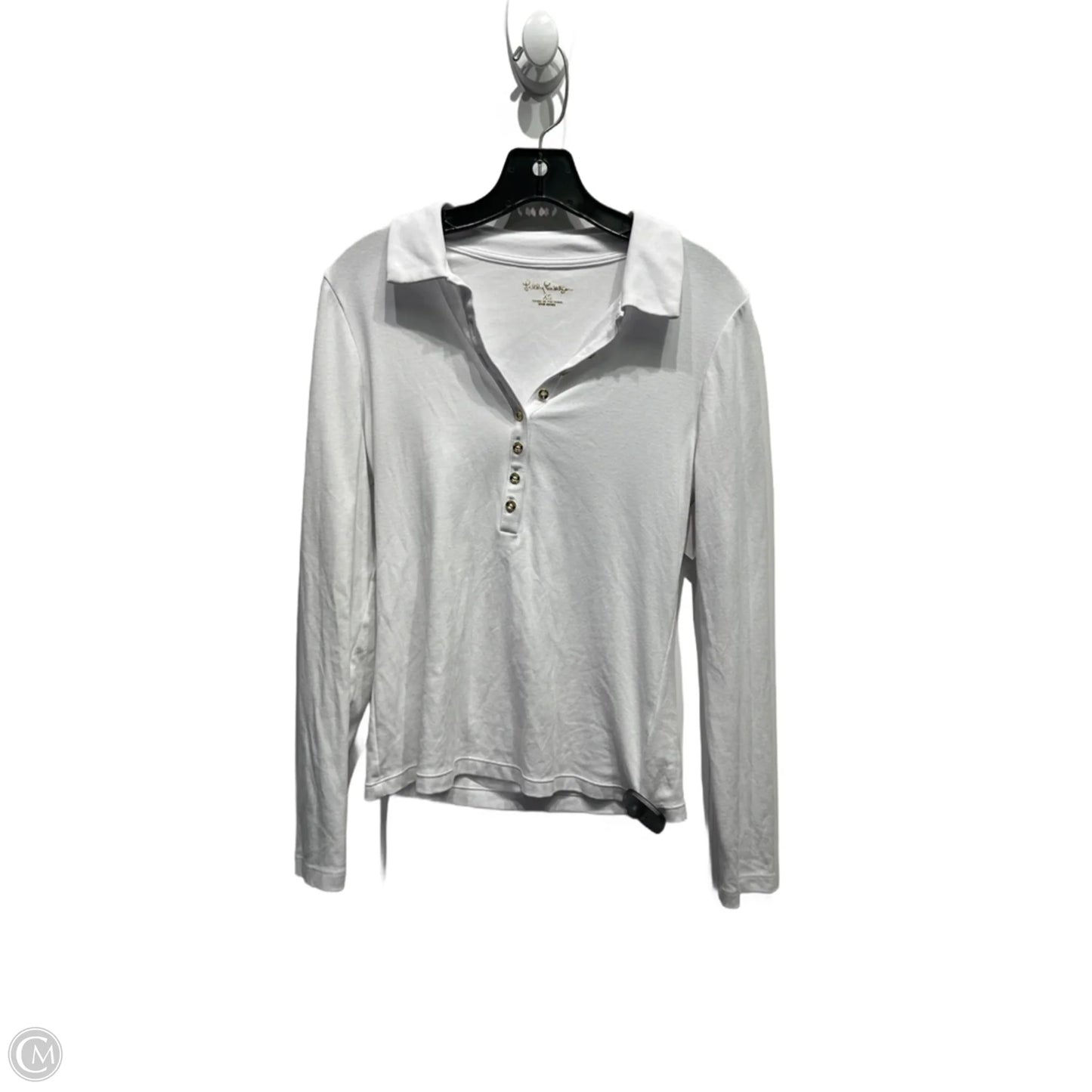 Top Long Sleeve Designer By Lilly Pulitzer In White, Size: Xs