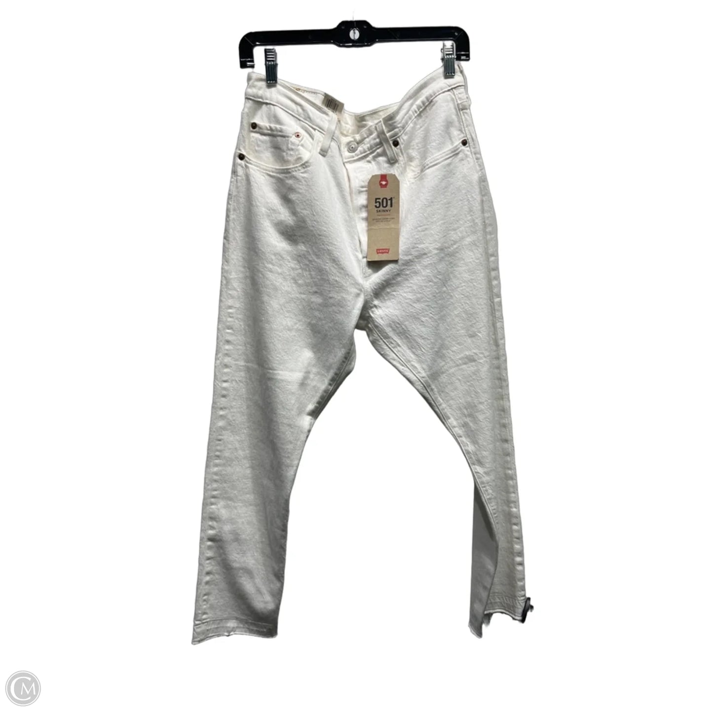 Jeans Skinny By Levis In White, Size: 12