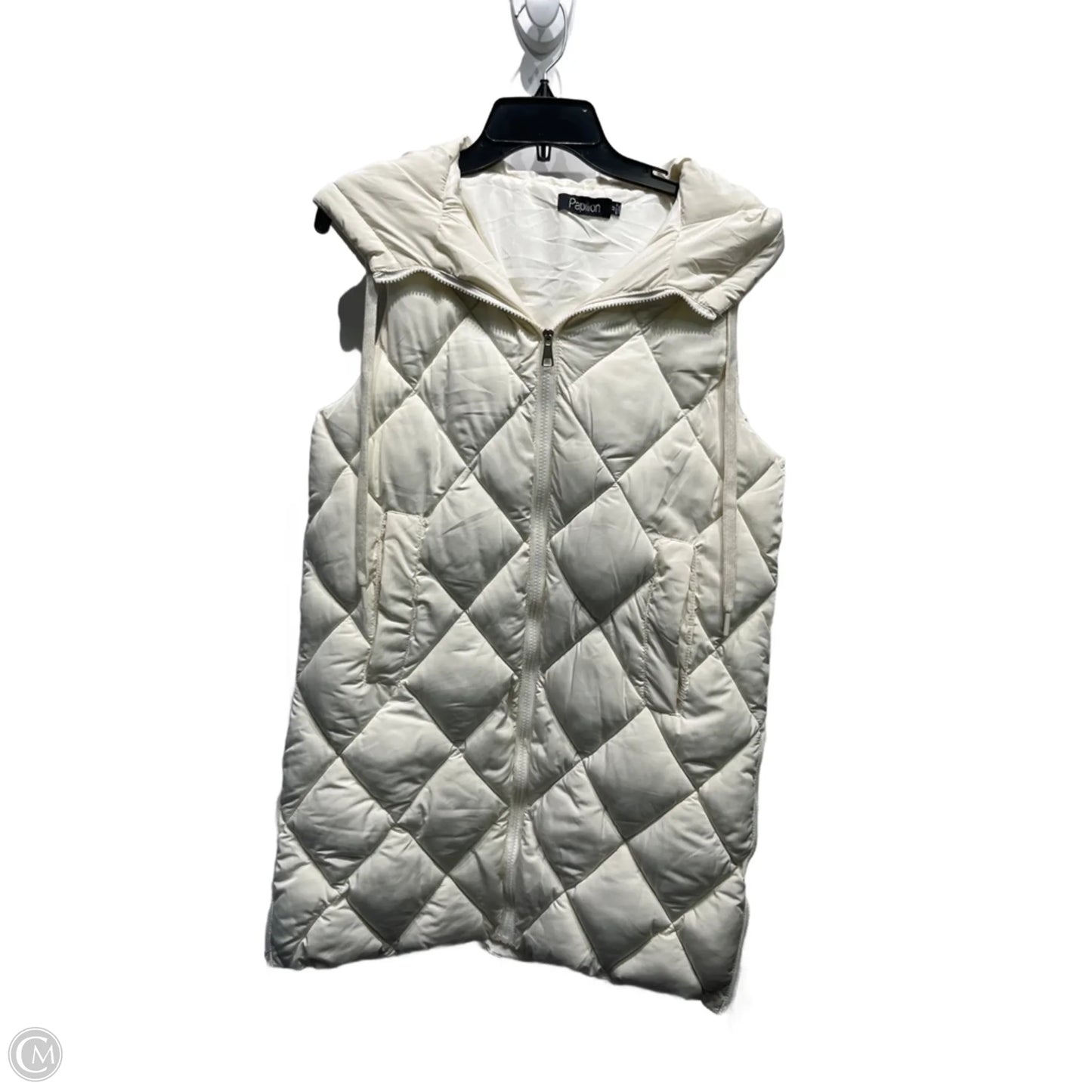 Vest Puffer & Quilted By Papillion In Cream, Size: M