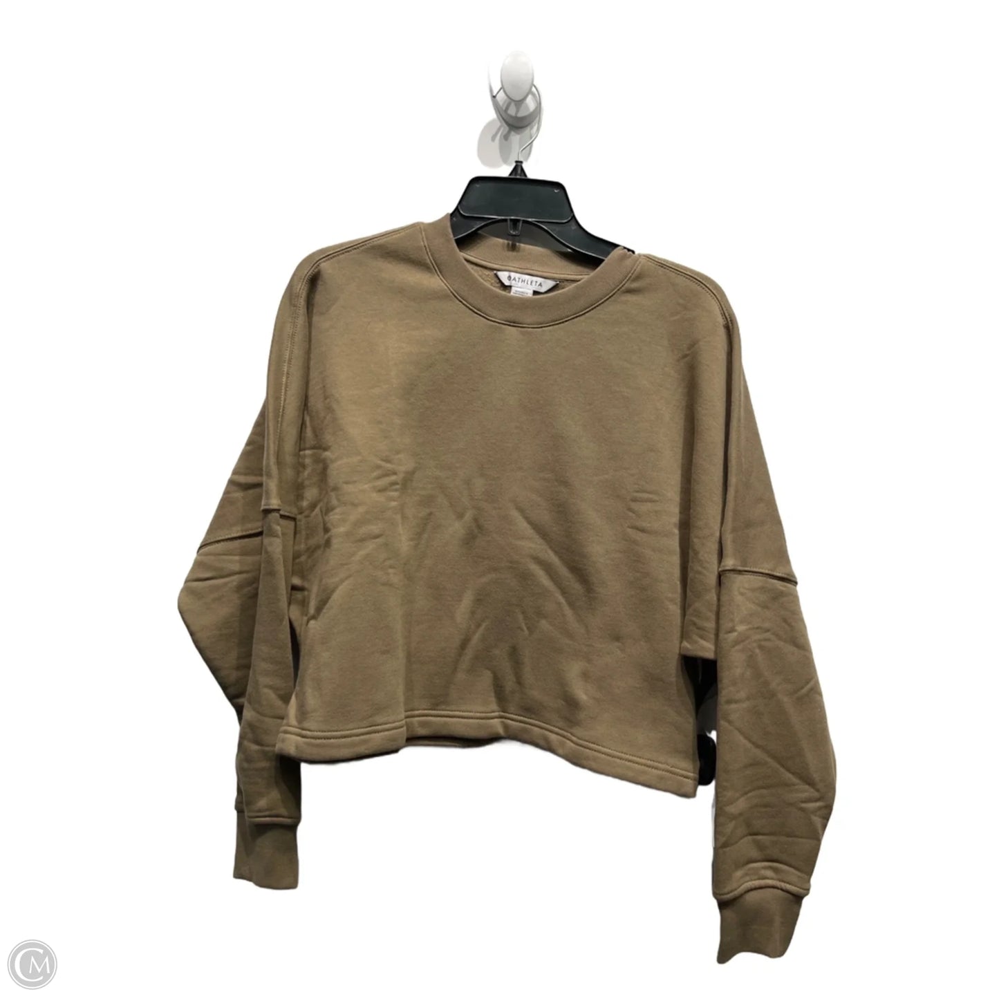 Athletic Top Long Sleeve Crewneck By Athleta In Taupe, Size: S