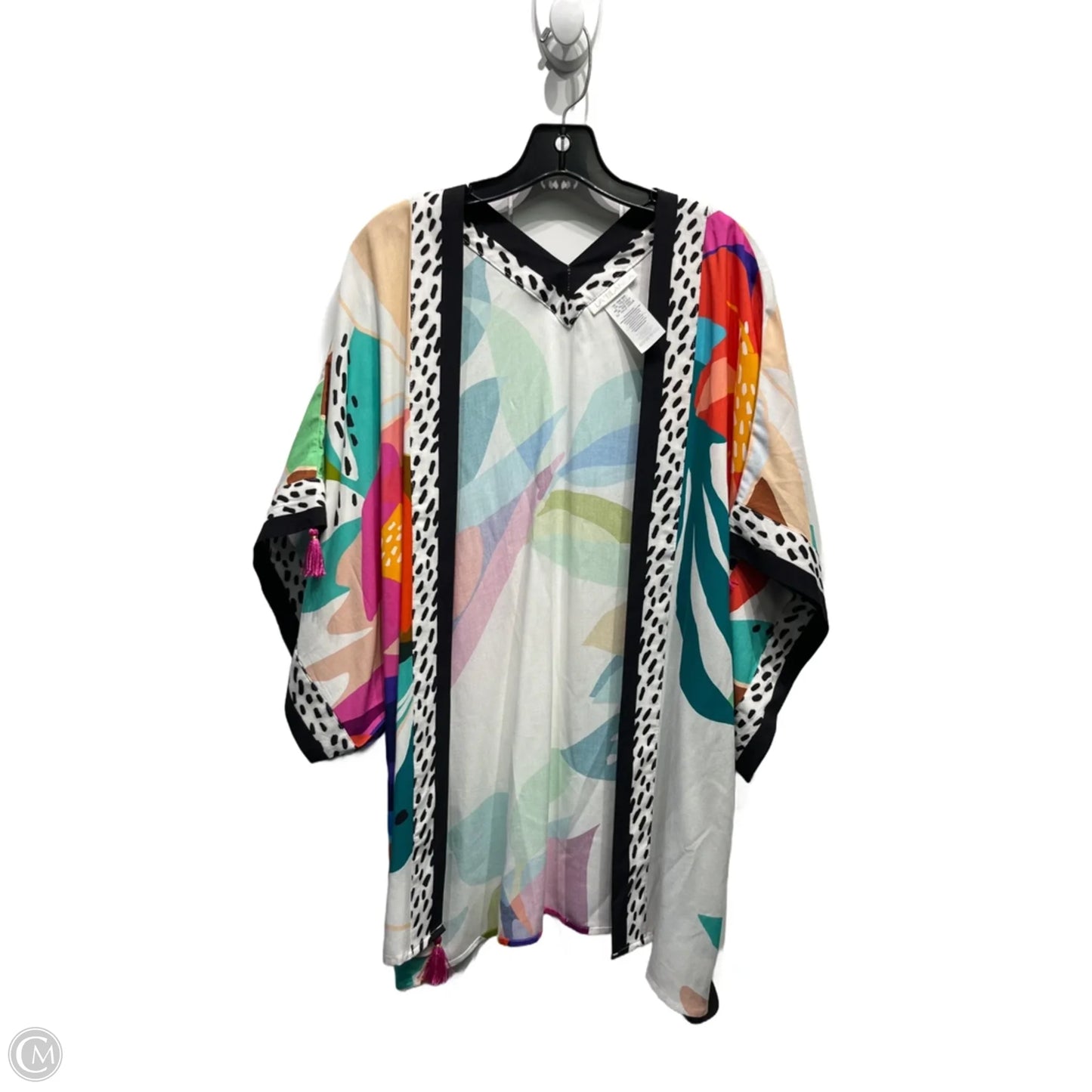 Kimono By La Blanca In Black & Pink, Size: Osfm