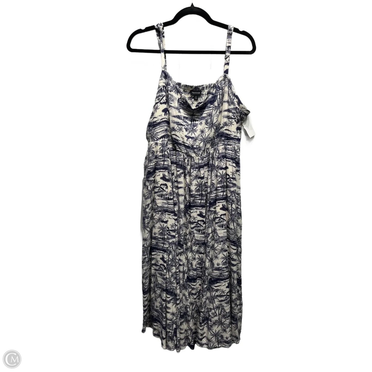 Dress Casual Short By Torrid In Blue & White, Size: 2x