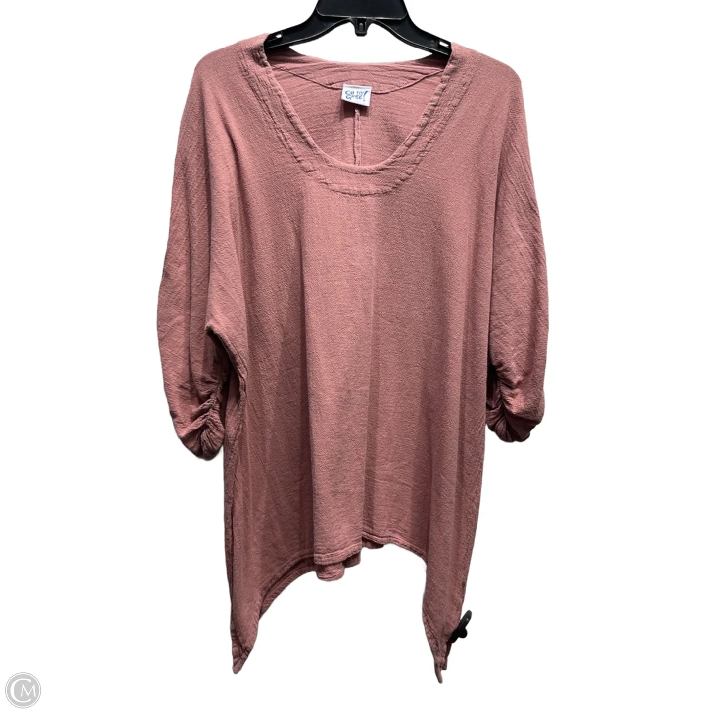 Top 3/4 Sleeve By Oh My Gauze In Mauve, Size: Xl