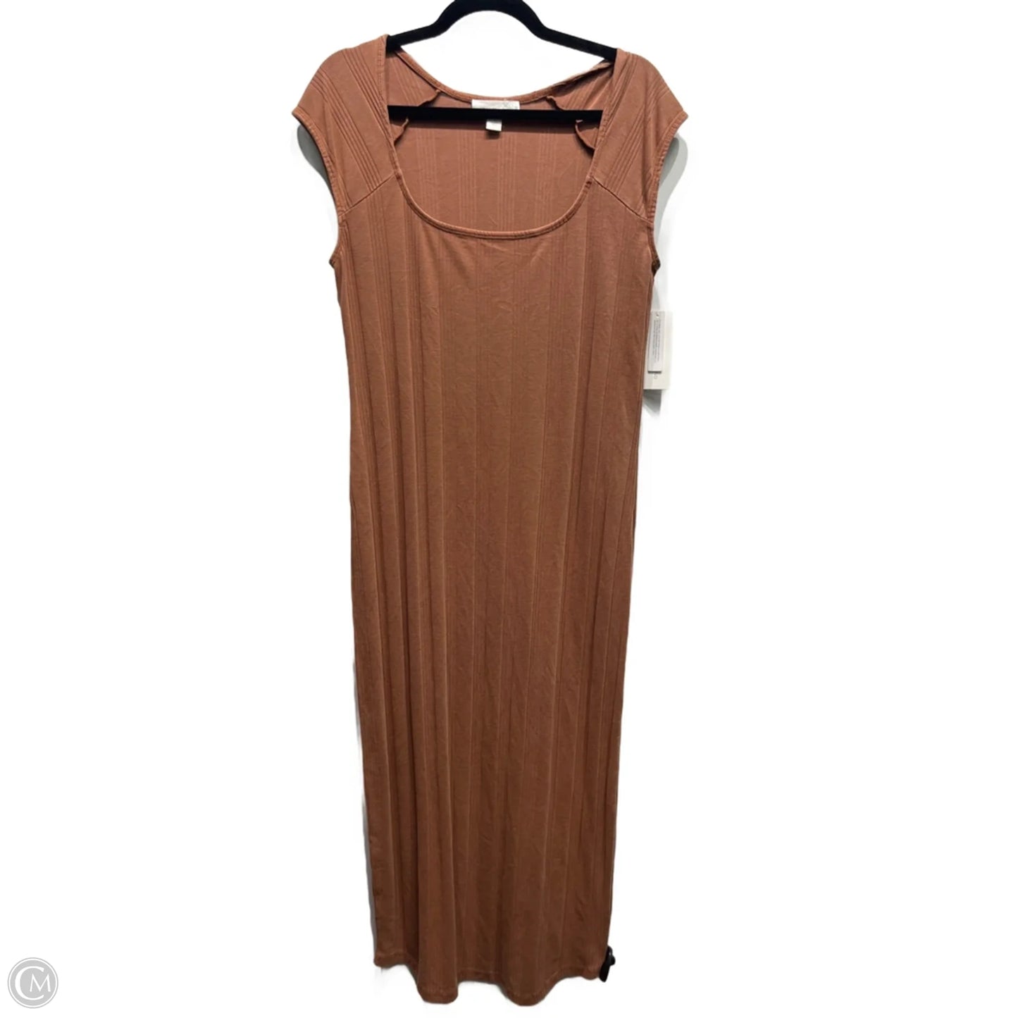 Dress Casual Midi By Treasure And Bond In Brown, Size: L