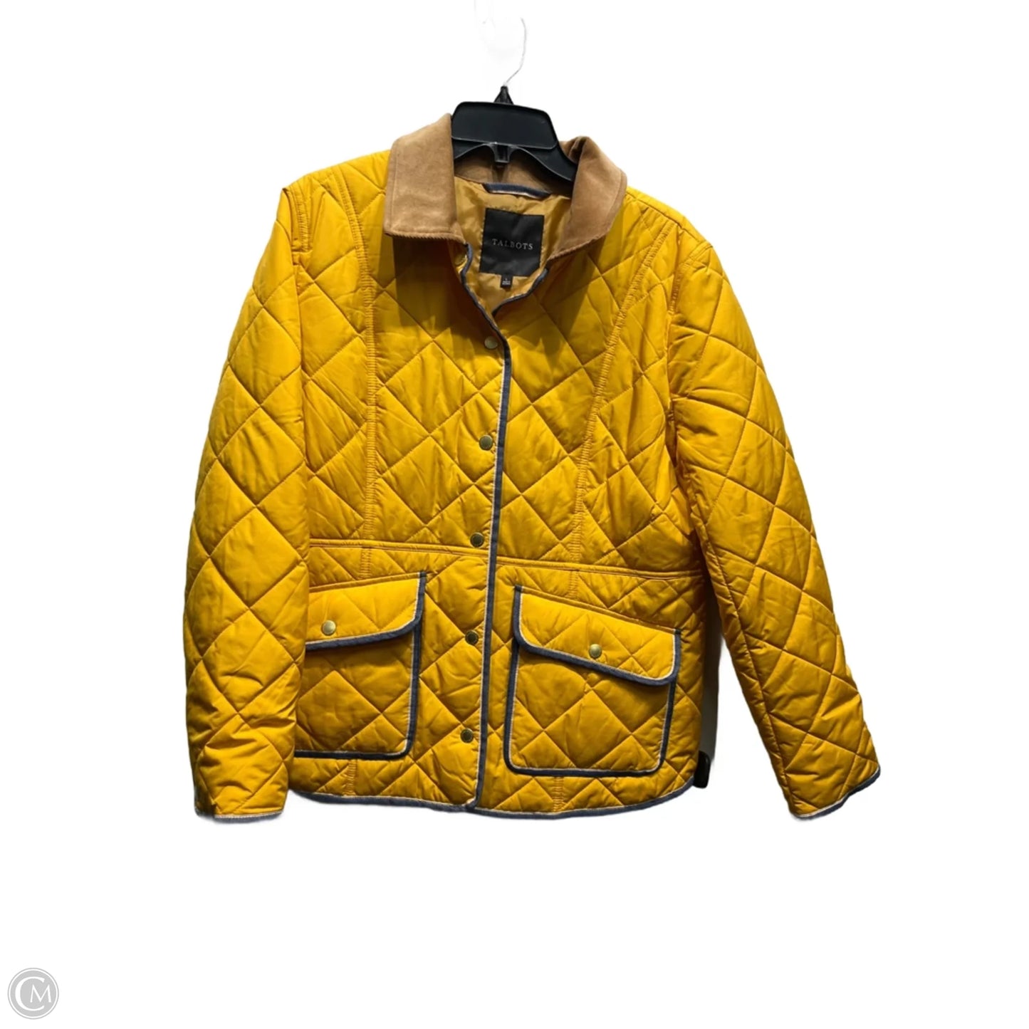 Jacket Puffer & Quilted By Talbots In Yellow, Size: L