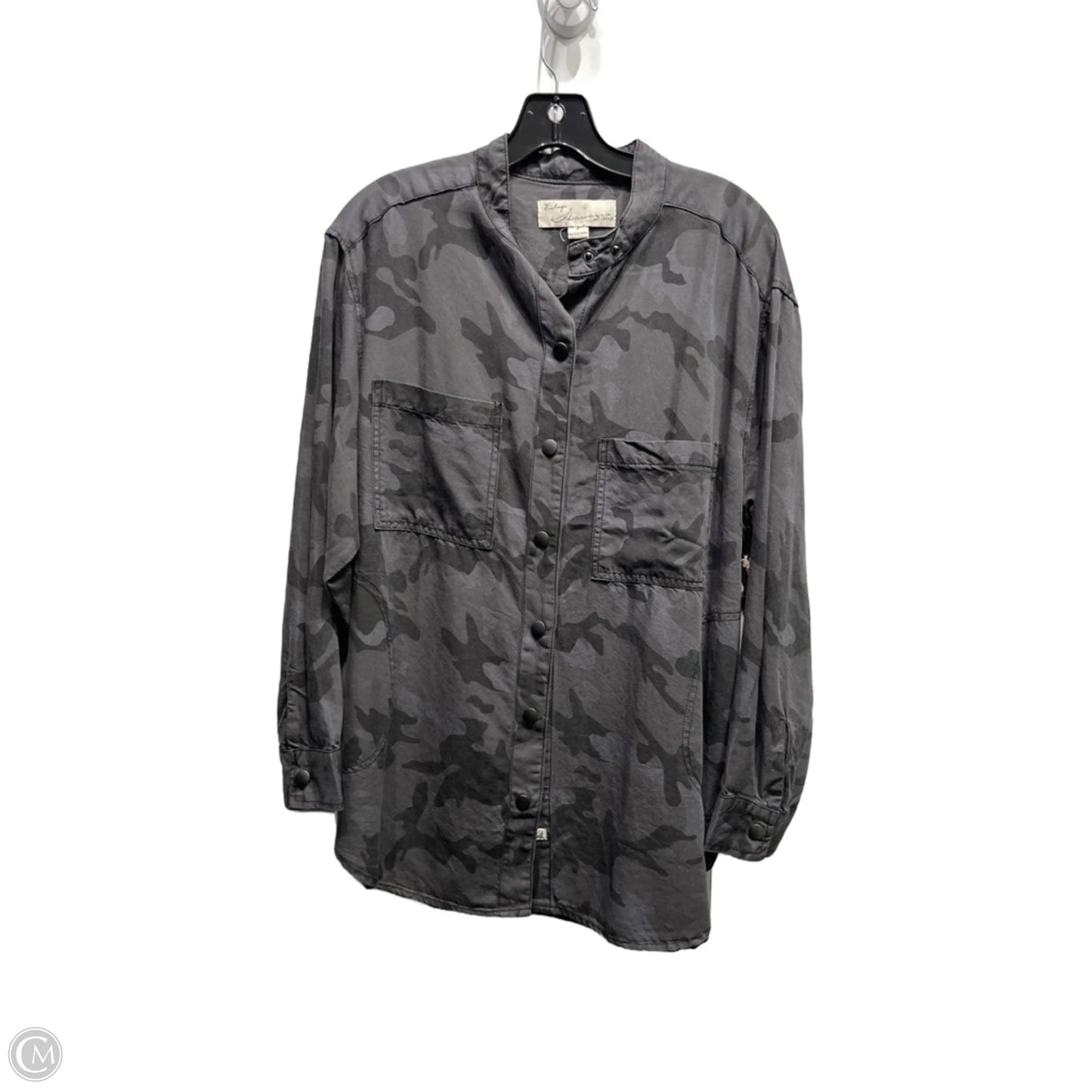 Jacket Utility By Vintage Havana In Grey, Size: S