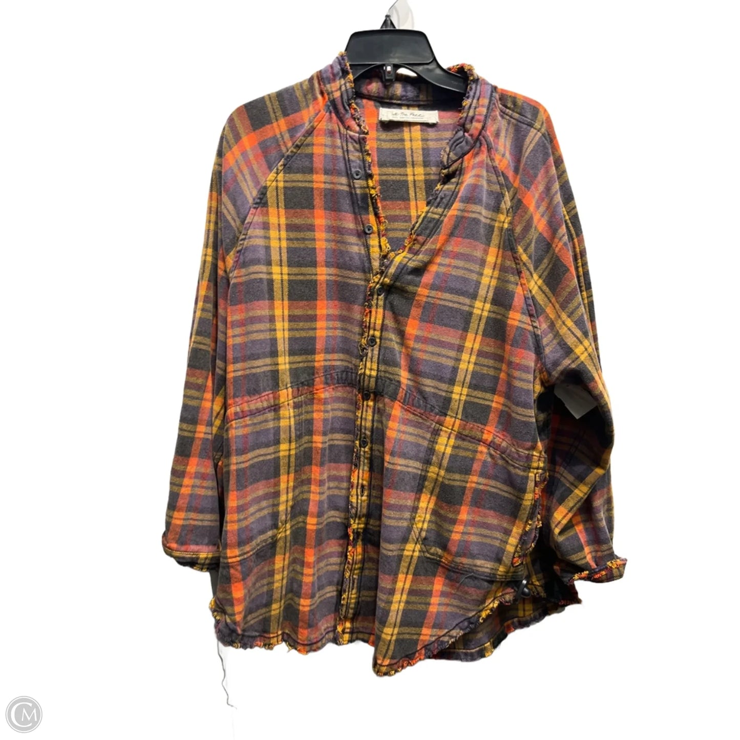 Tunic Long Sleeve By Free People In Orange & Yellow, Size: S