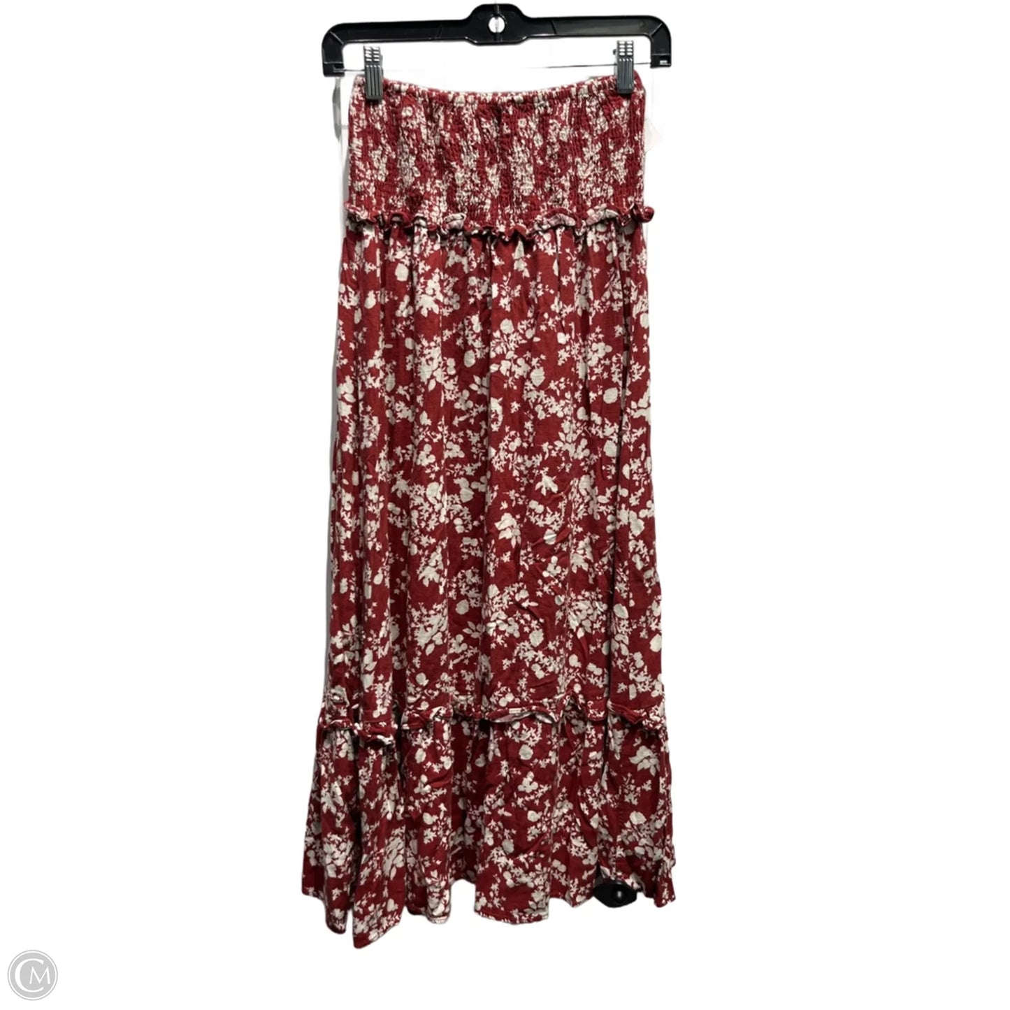 Skirt Maxi By Zara In Orange & White, Size: Xs