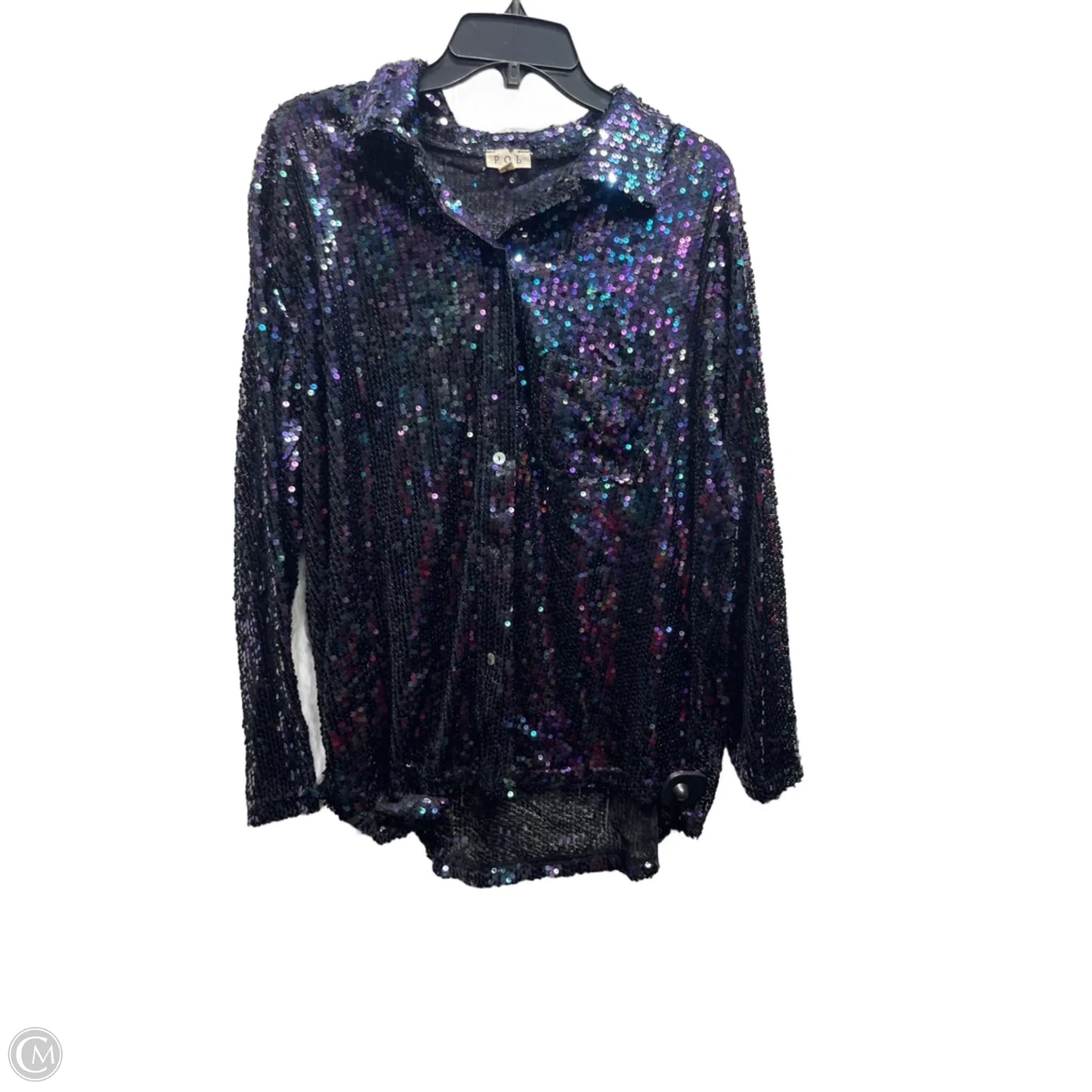 Blouse Long Sleeve By Pol In Black, Size: S